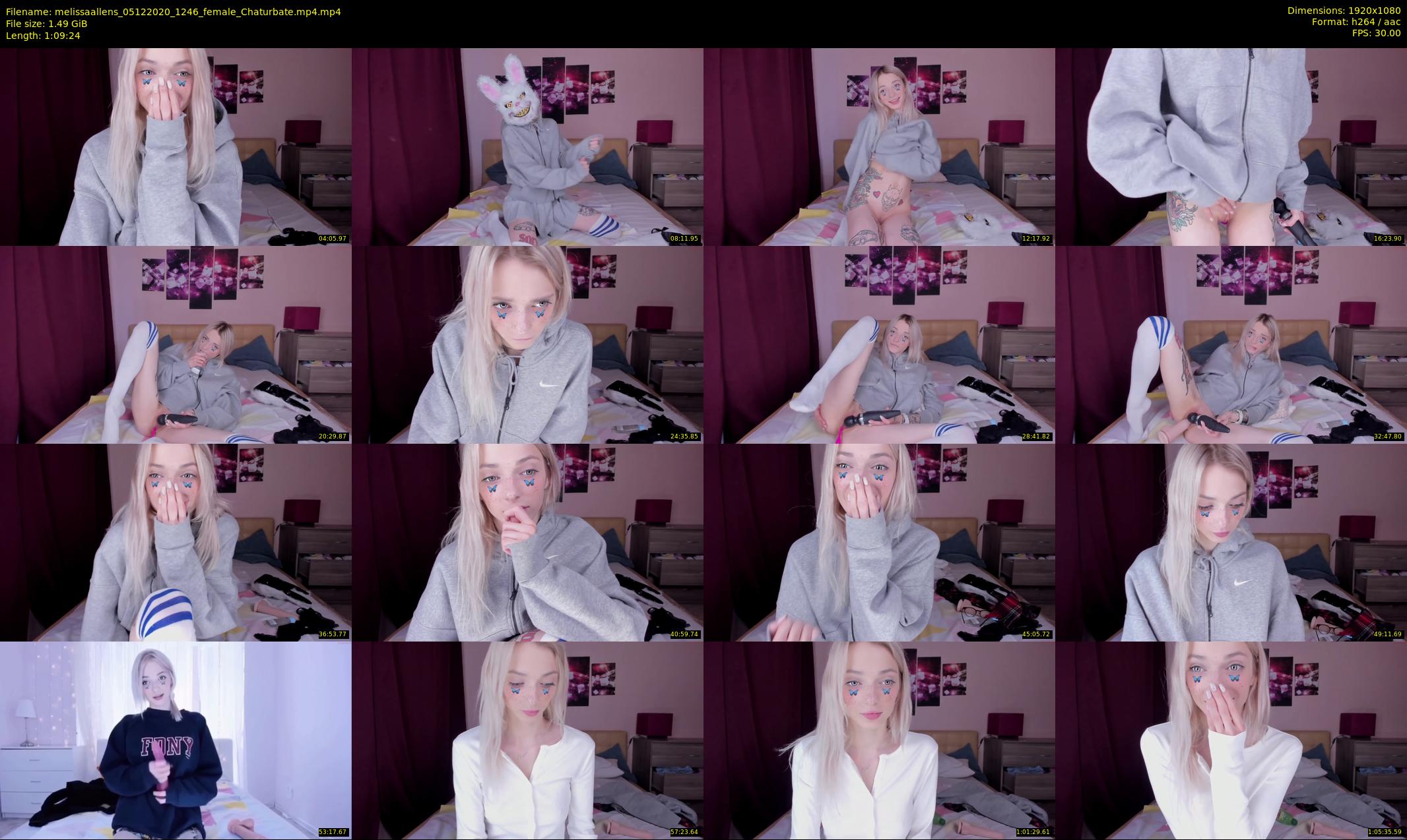 melissaallens — 70 minute Chaturbate female cam show recording, 1080p, Dec 5, 2020
