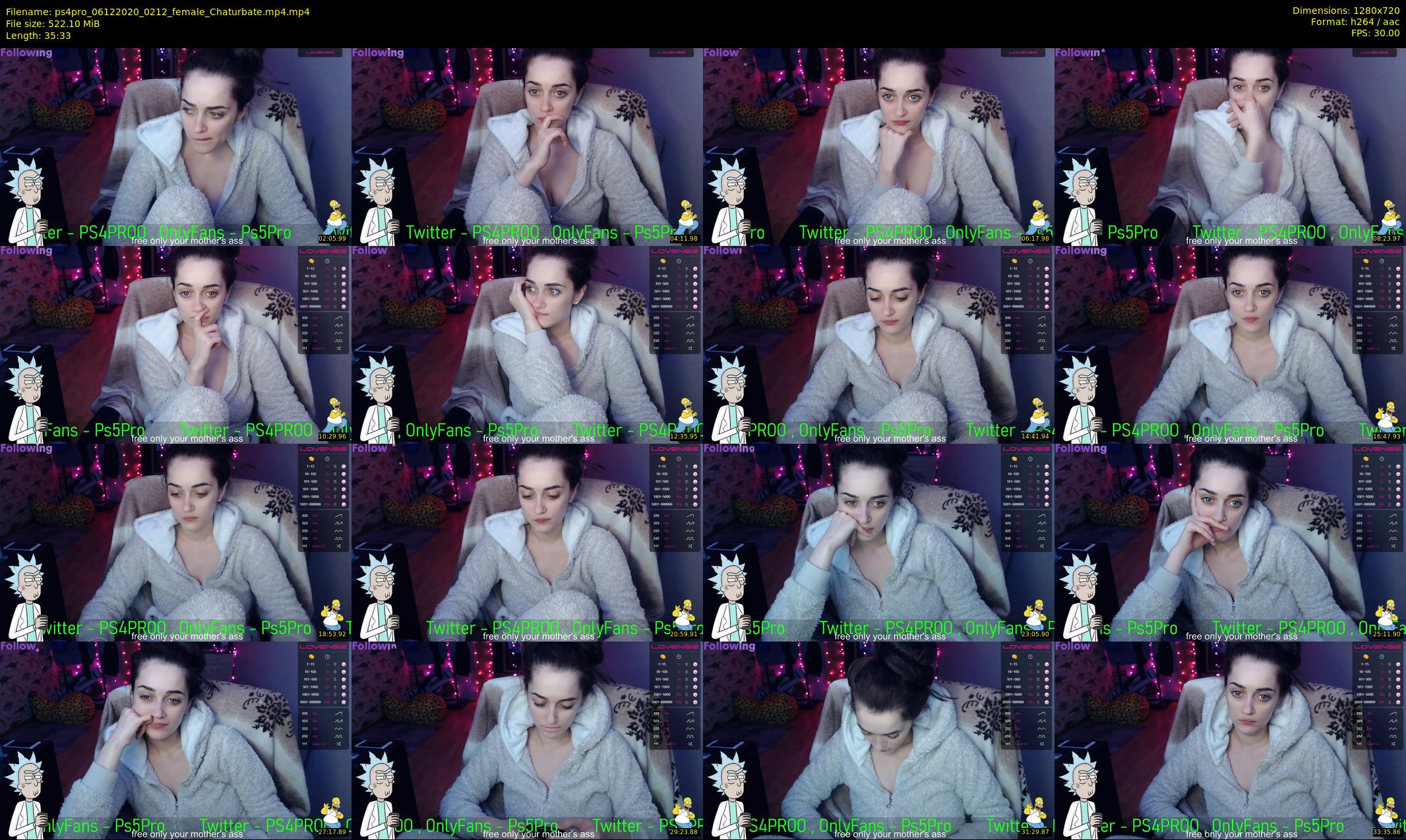 ps4pro — 36 minute Chaturbate female cam show recording, 720p, Dec 6, 2020