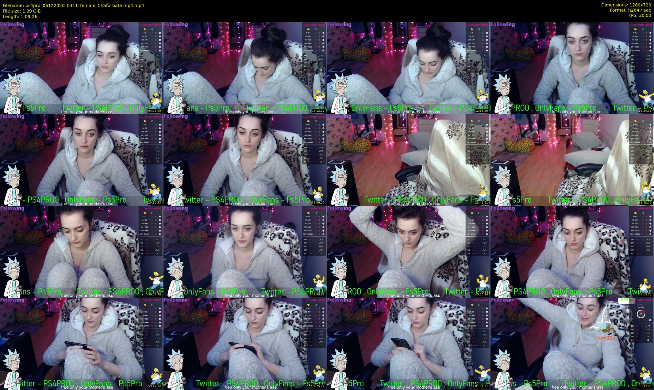 ps4pro — 70 minute Chaturbate female cam show recording, 720p, Dec 6, 2020