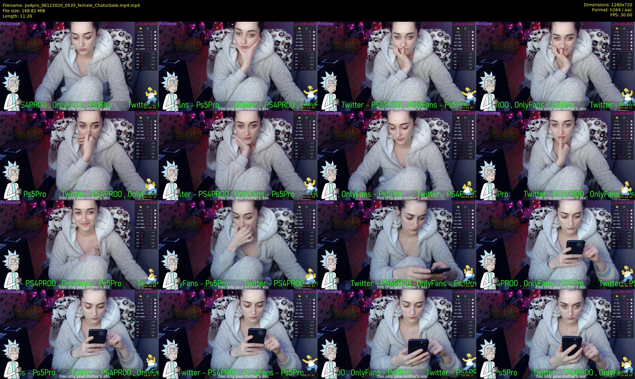 ps4pro — 12 minute Chaturbate female cam show recording, 720p, Dec 6, 2020