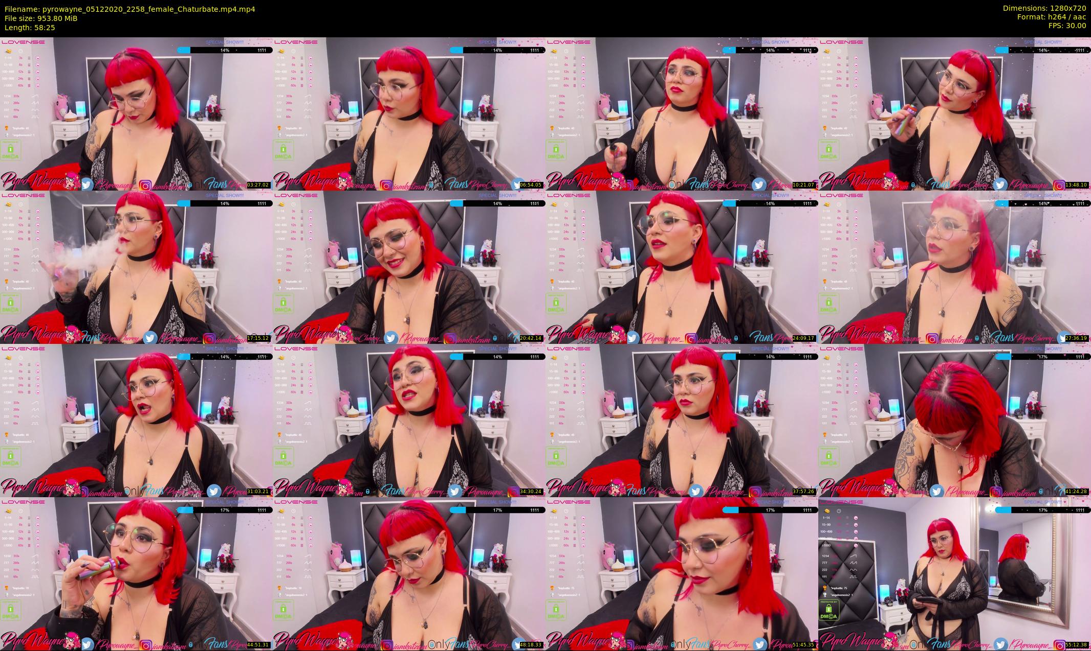 pyrowayne — 59 minute Chaturbate female cam show recording, 720p, Dec 5, 2020