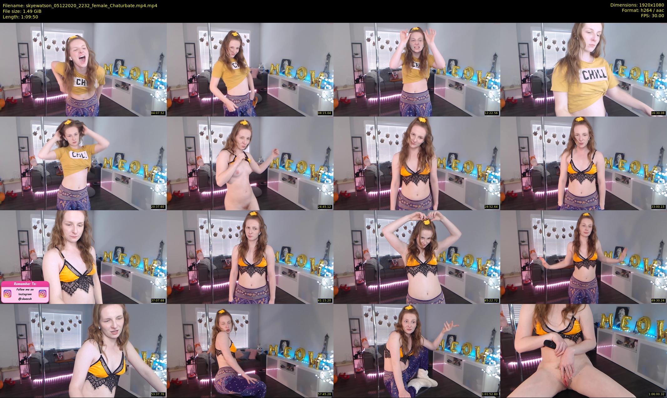 skyewatson — 70 minute Chaturbate female cam show recording, 1080p, Dec 5, 2020