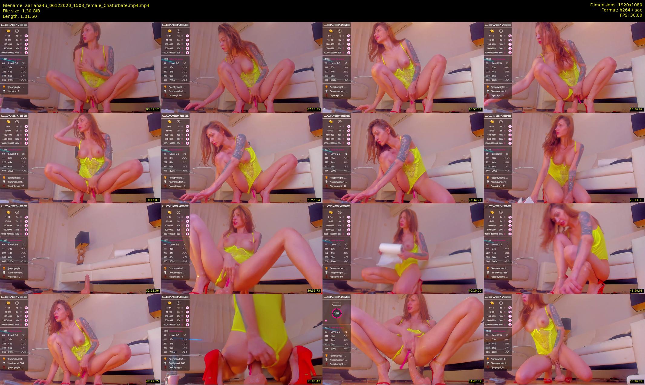 aariana4u — 62 minute Chaturbate female cam show recording, 1080p, Dec 6, 2020