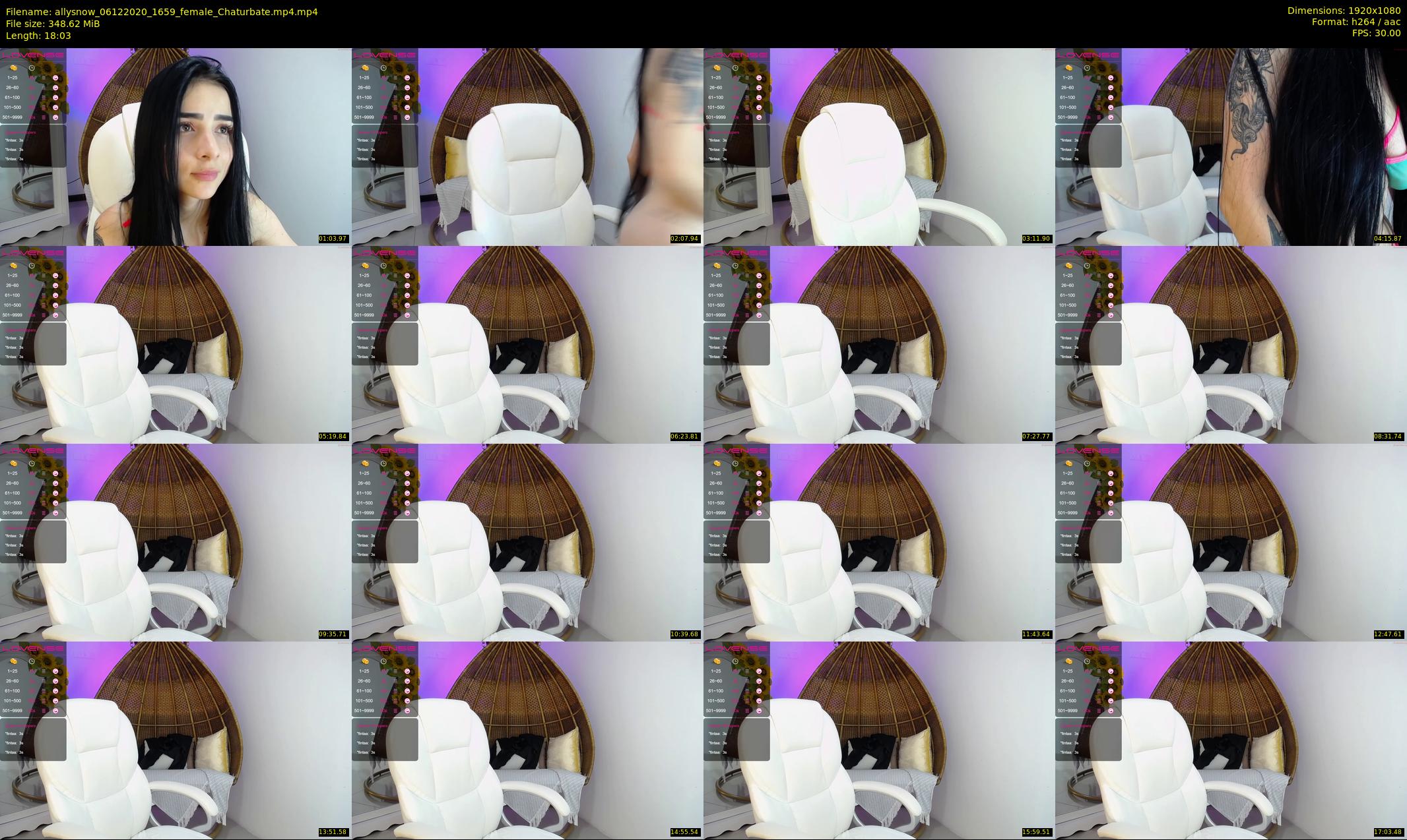 allysnow — 19 minute Chaturbate female cam show recording, 1080p, Dec 6, 2020