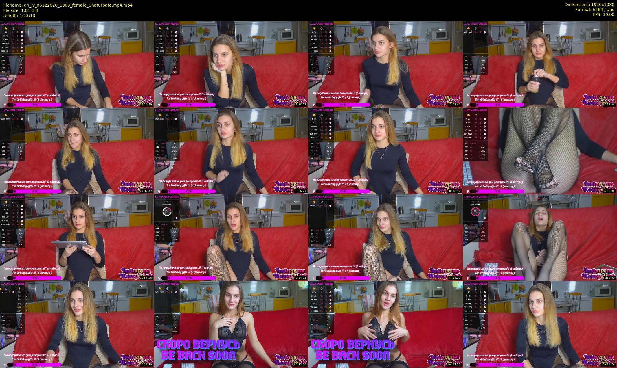 an_iv — 74 minute Chaturbate female cam show recording, 1080p, Dec 6, 2020