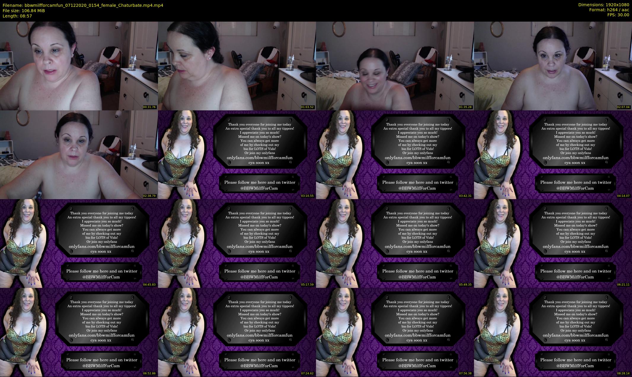 bbwmilfforcamfun — 9 minute Chaturbate female cam show recording, 1080p, Dec 7, 2020