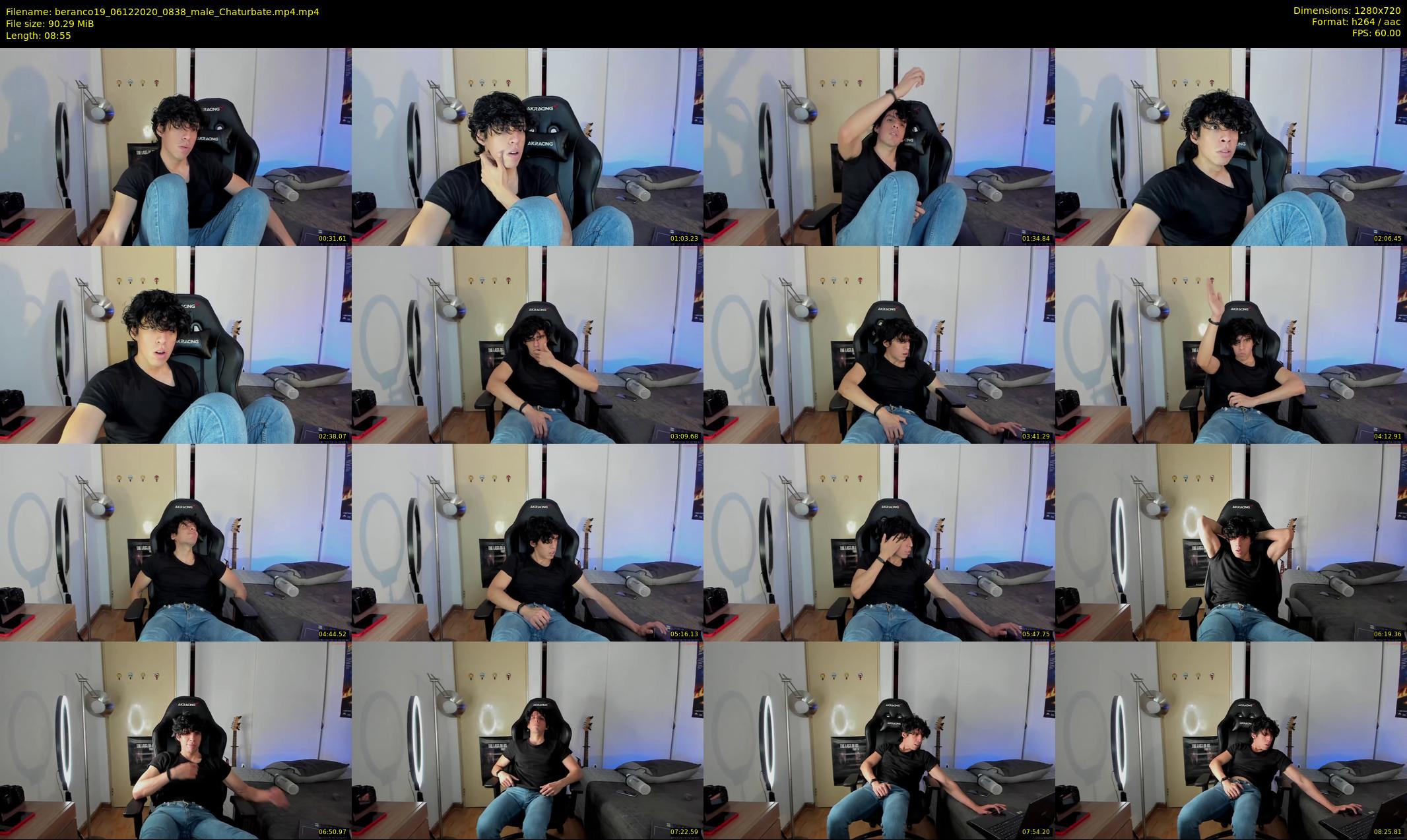 beranco19 — 9 minute Chaturbate male cam show recording, 720p, Dec 6, 2020
