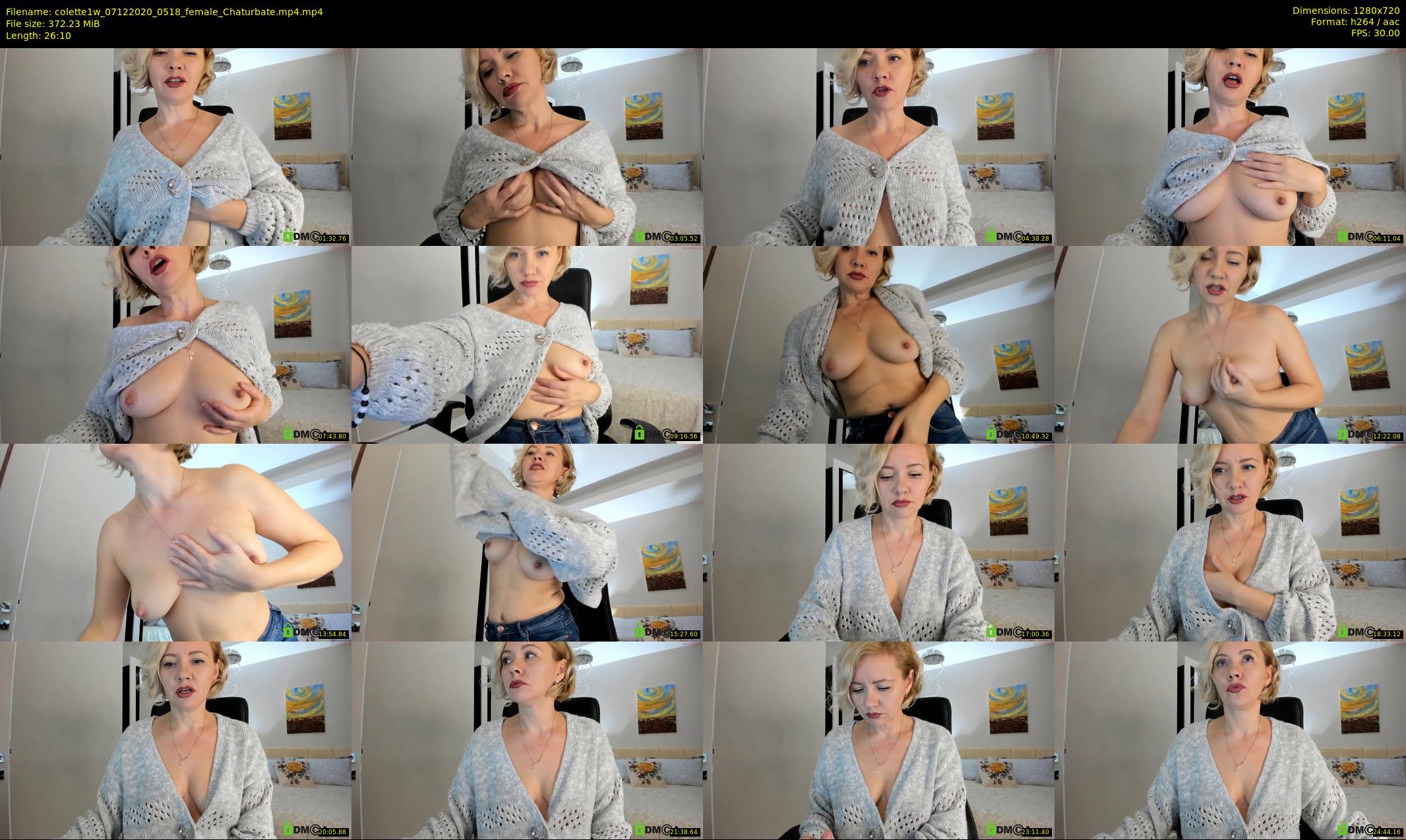 colette1w — 27 minute Chaturbate female cam show recording, 720p, Dec 7, 2020