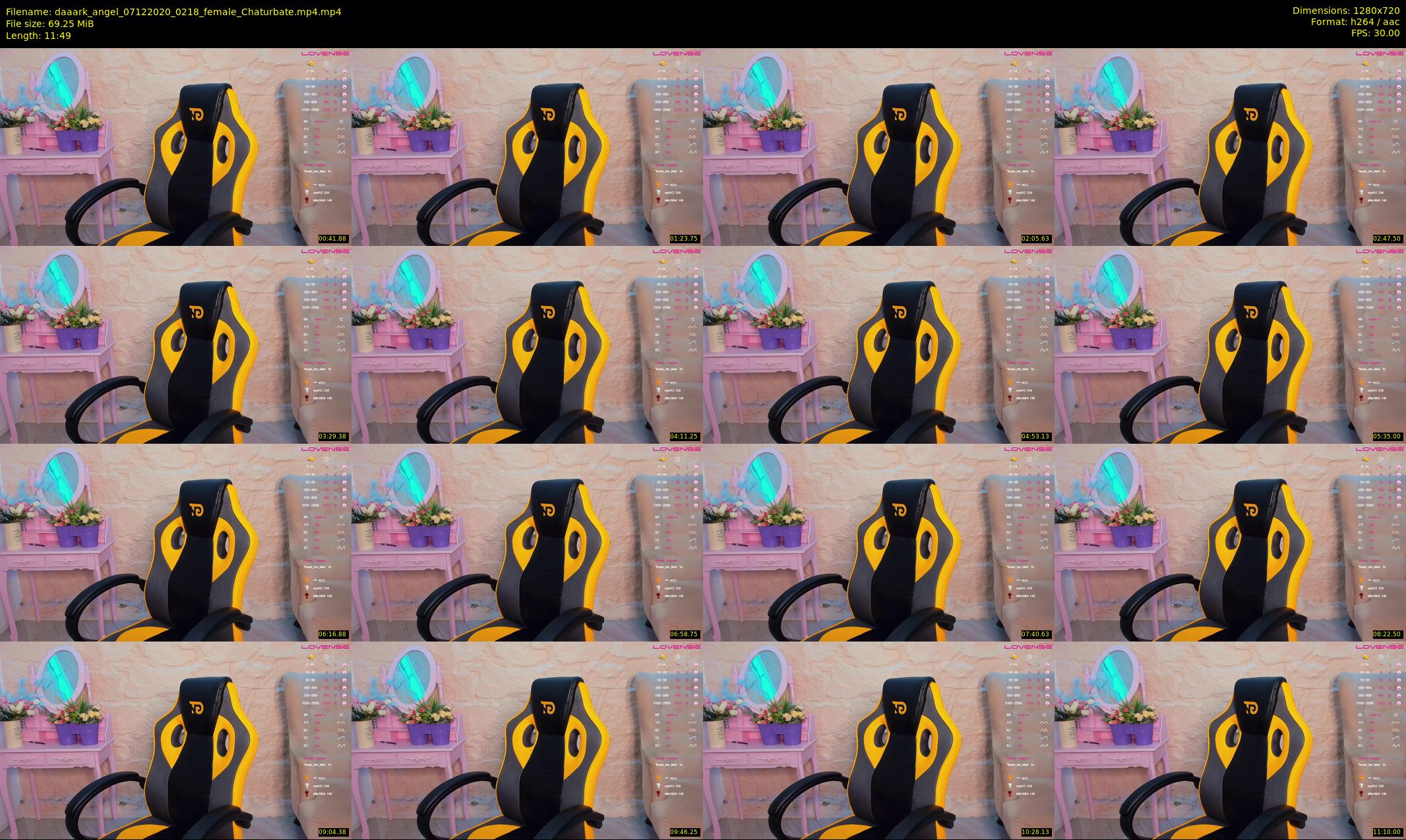 daaark_angel — 12 minute Chaturbate female cam show recording, 720p, Dec 7, 2020