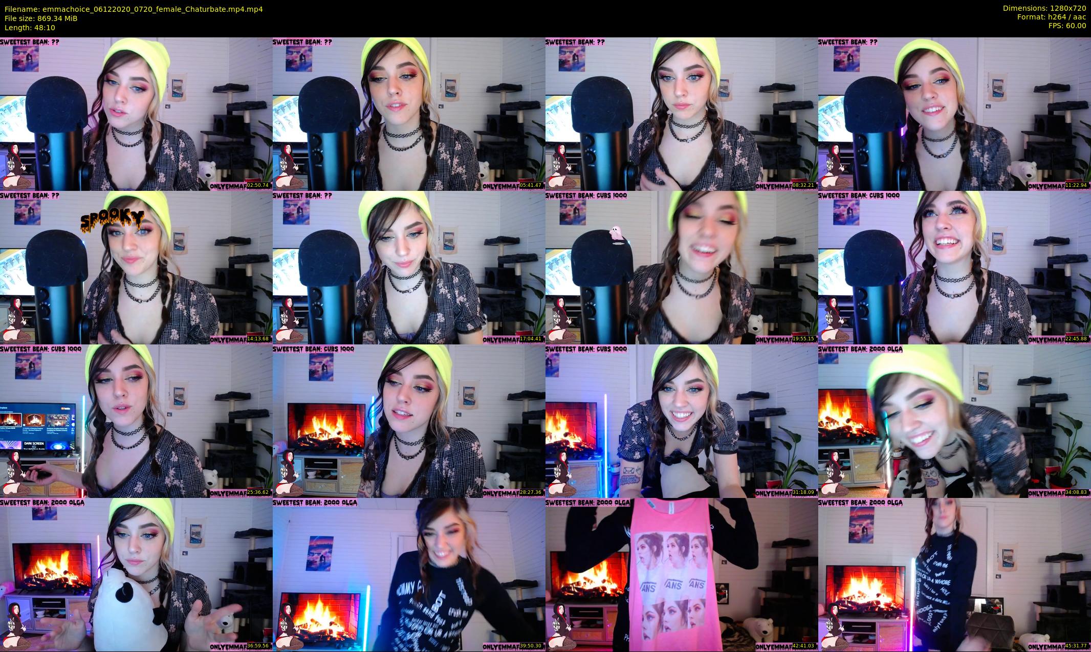 emmachoice — 49 minute Chaturbate female cam show recording, 720p, Dec 6, 2020
