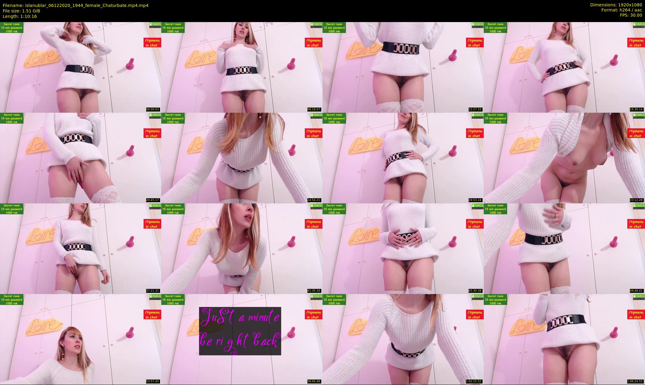 islanublar — 71 minute Chaturbate female cam show recording, 1080p, Dec 6, 2020