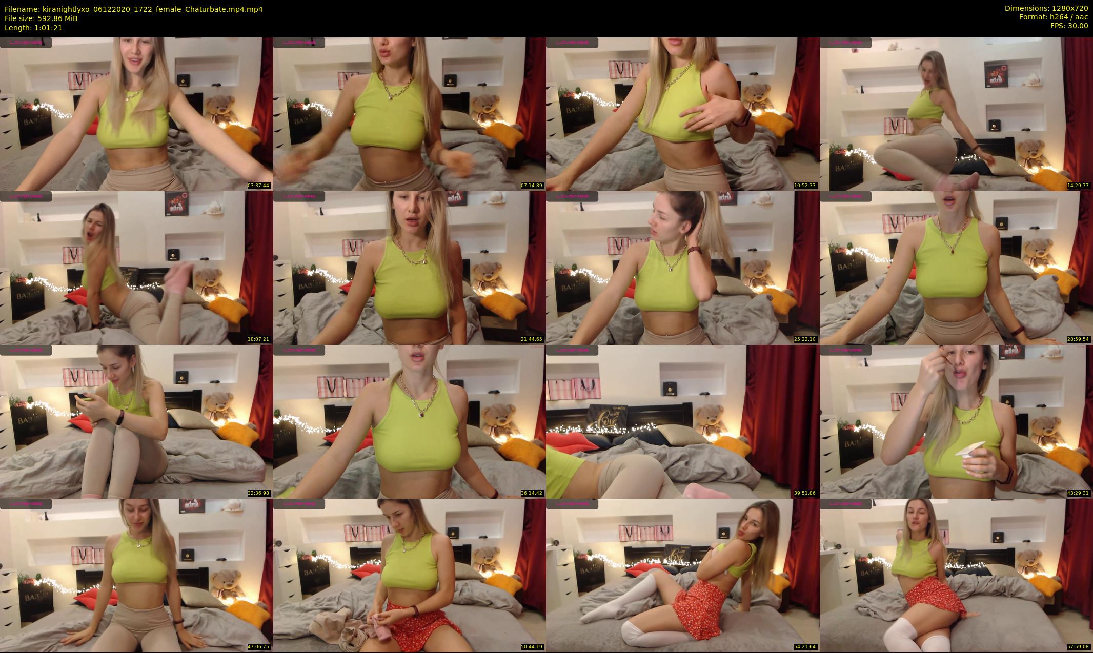 kiranightlyxo — 62 minute Chaturbate female cam show recording, 720p, Dec 6, 2020