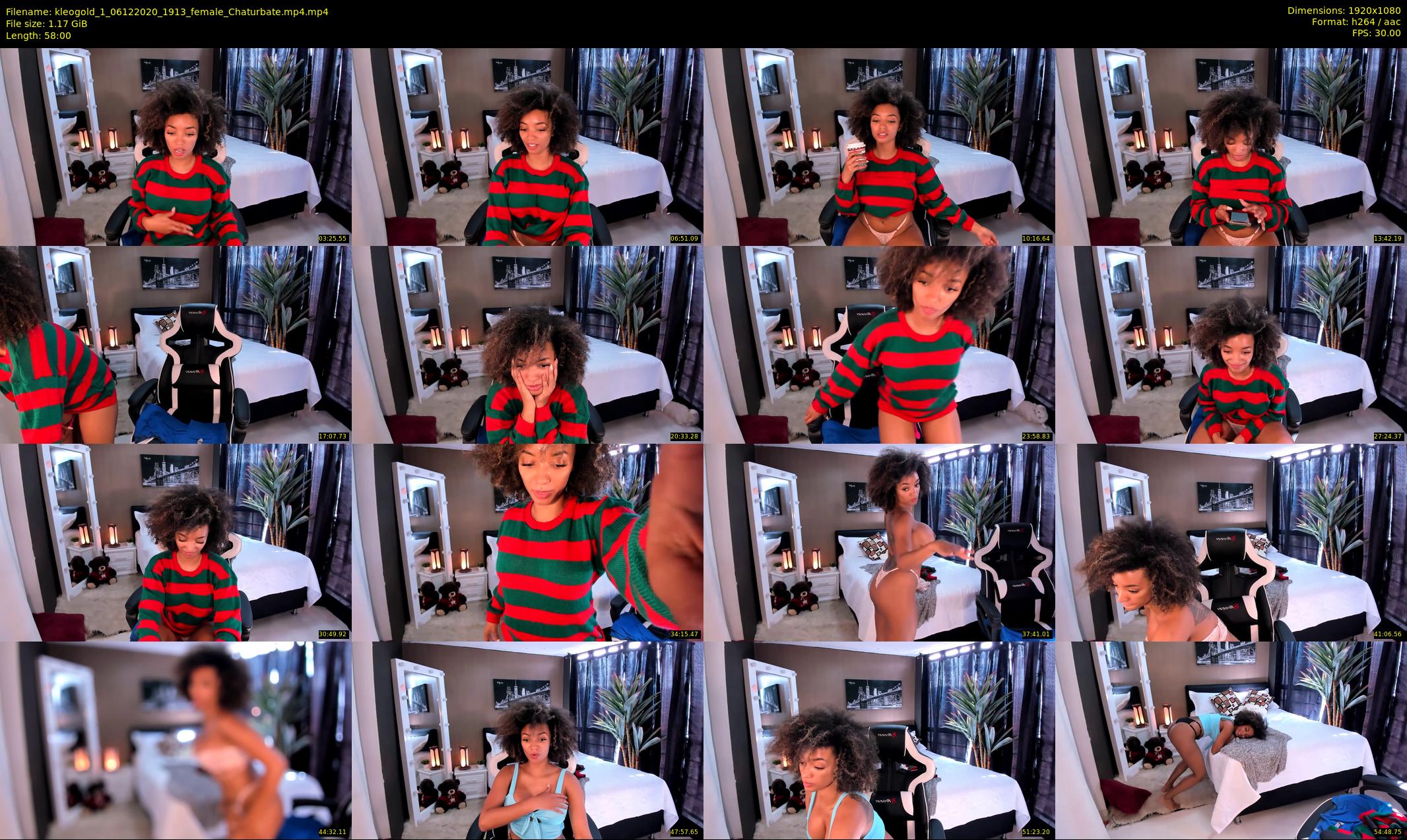 kleogold_1 — 58 minute Chaturbate female cam show recording, 1080p, Dec 6, 2020