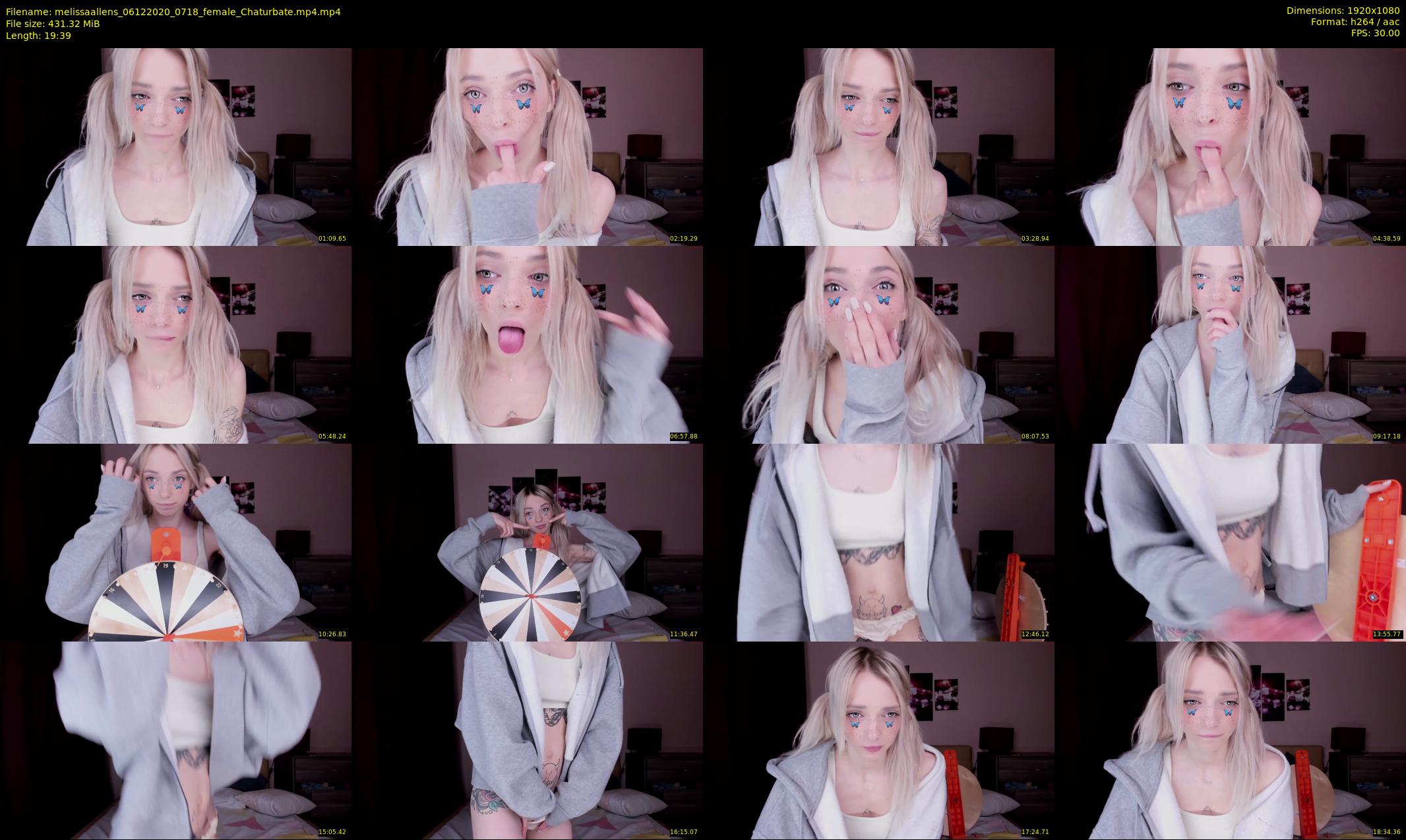 melissaallens — 20 minute Chaturbate female cam show recording, 1080p, Dec 6, 2020