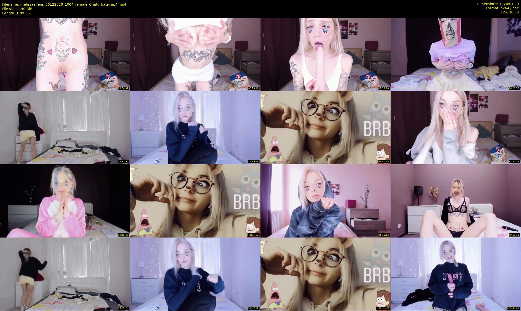 melissaallens — 70 minute Chaturbate female cam show recording, 1080p, Dec 6, 2020