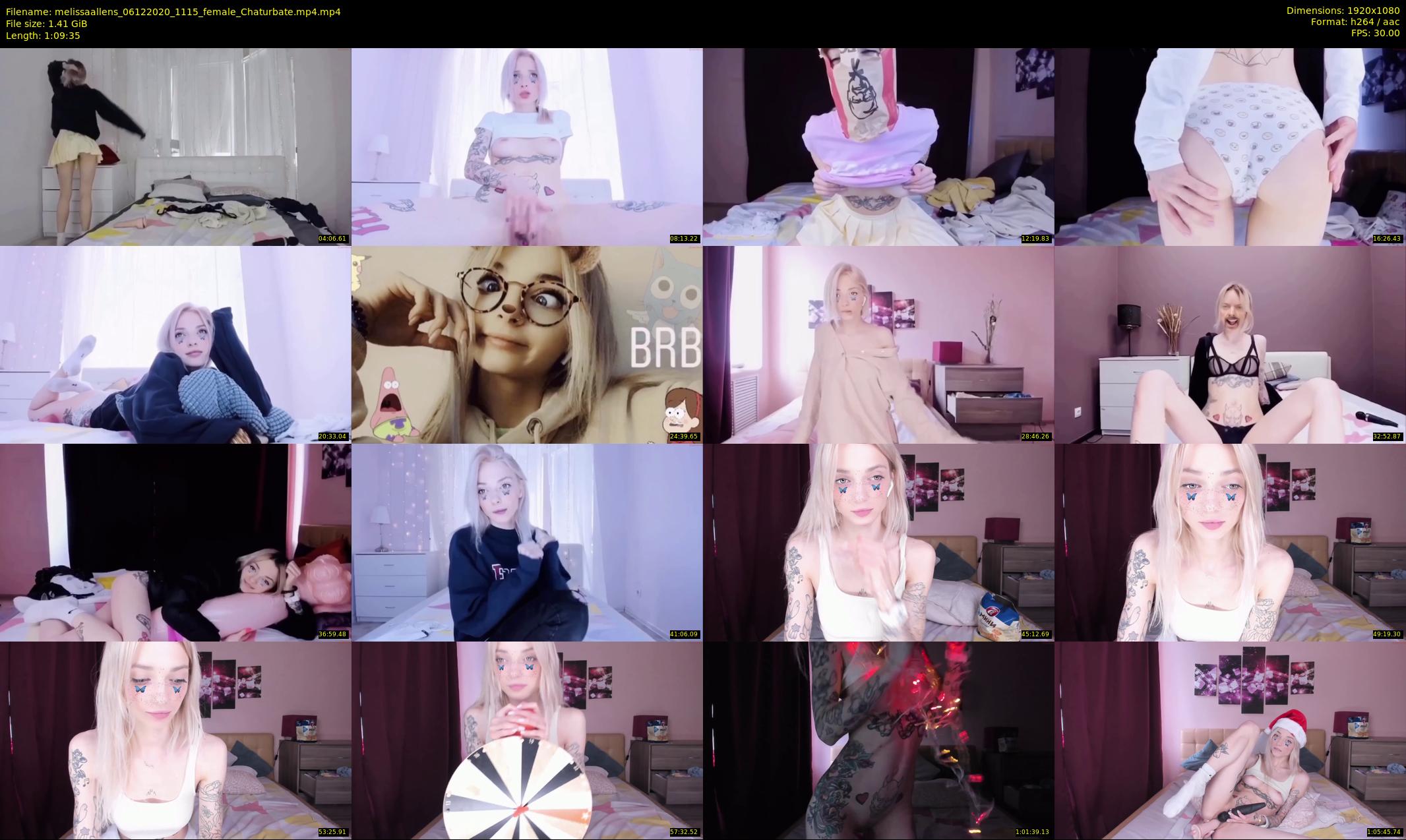 melissaallens — 70 minute Chaturbate female cam show recording, 1080p, Dec 6, 2020
