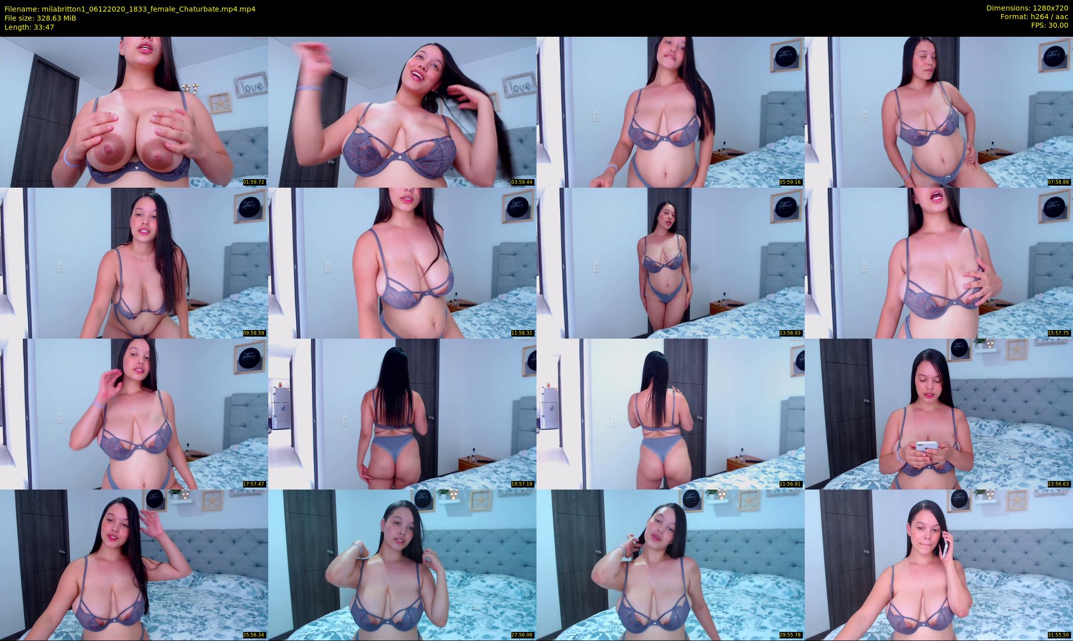 milabritton1 — 34 minute Chaturbate female cam show recording, 720p, Dec 6, 2020