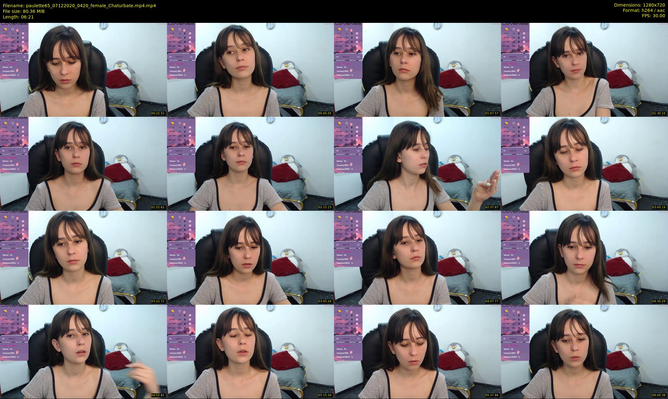 paulette65 — 7 minute Chaturbate female cam show recording, 720p, Dec 7, 2020