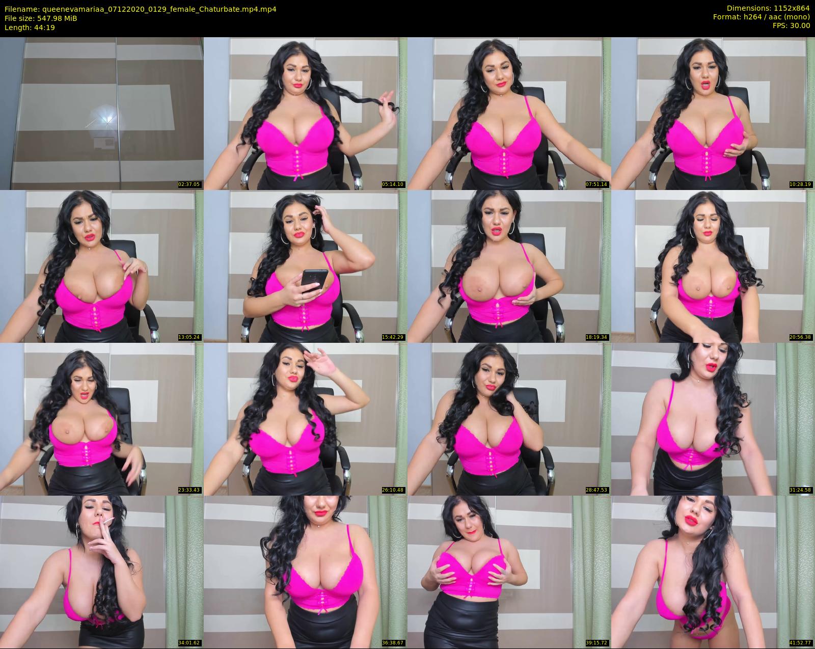 queenevamariaa — 45 minute Chaturbate female cam show recording, 720p, Dec 7, 2020