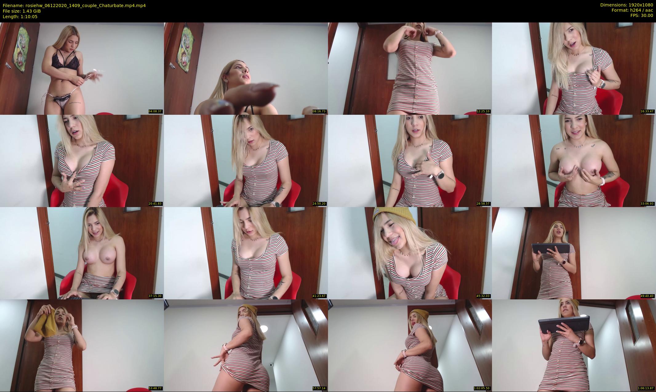rosiehw — 71 minute Chaturbate couple cam show recording, 1080p, Dec 6, 2020