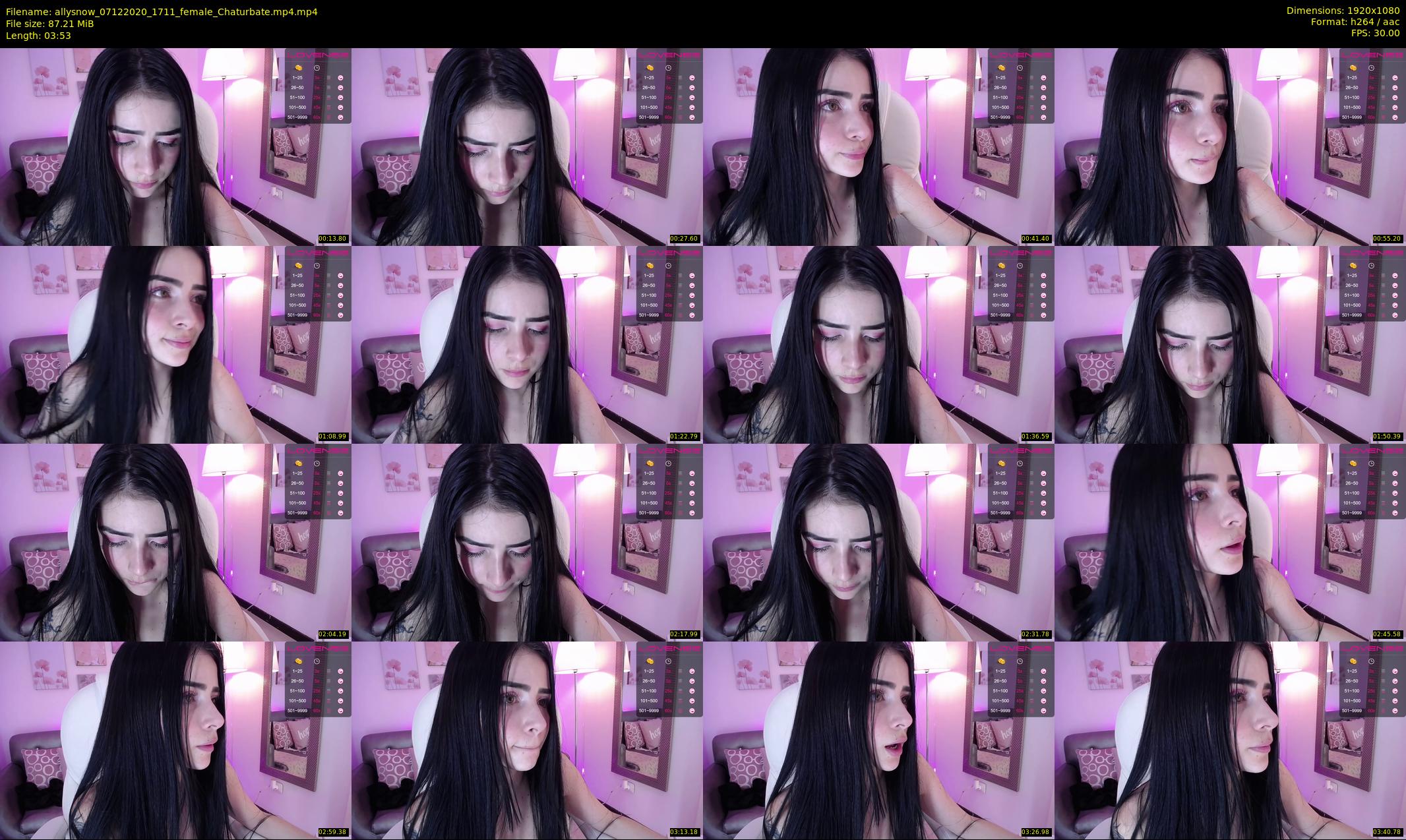 allysnow — 4 minute Chaturbate female cam show recording, 1080p, Dec 7, 2020