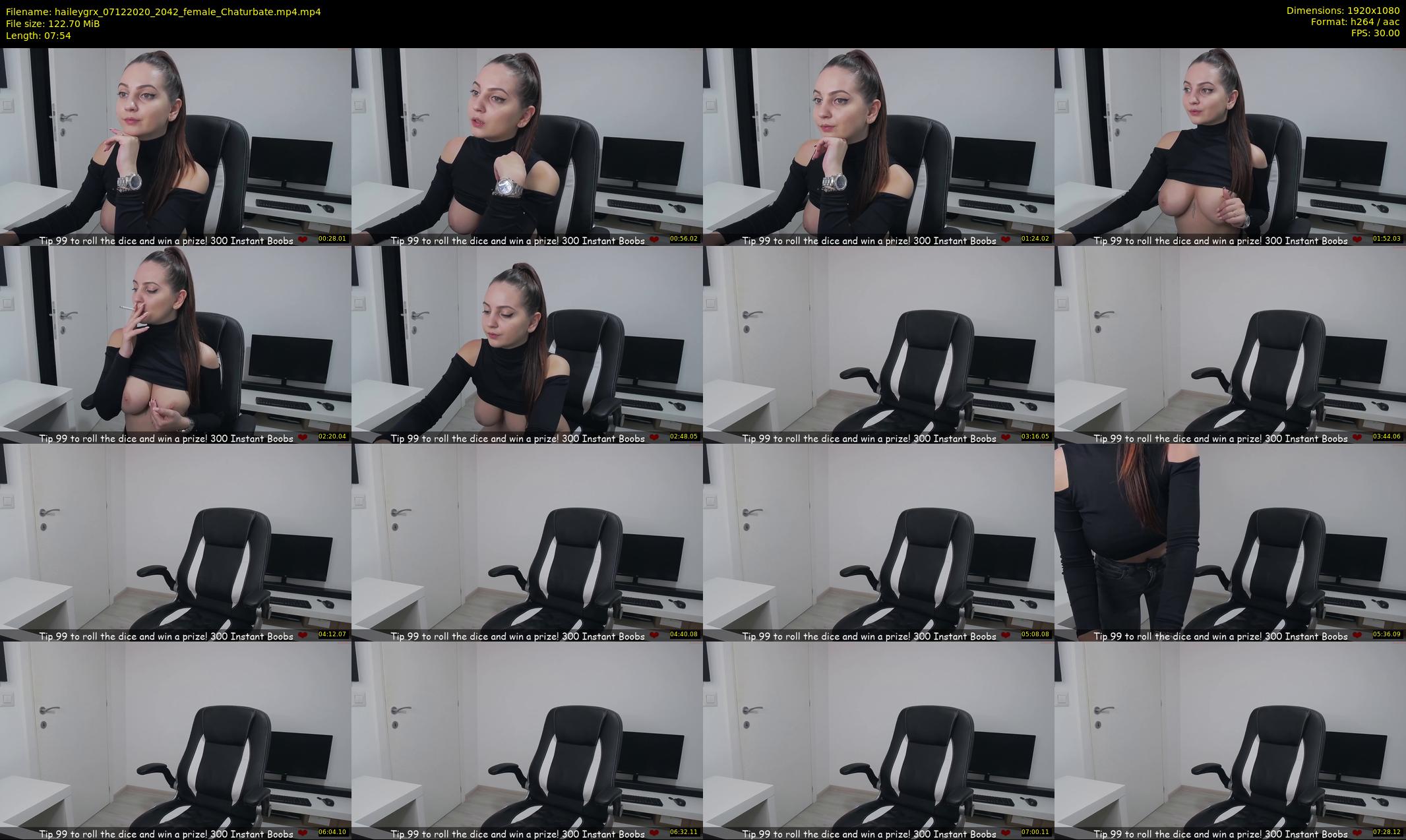 haileygrx — 8 minute Chaturbate female cam show recording, 1080p, Dec 7, 2020