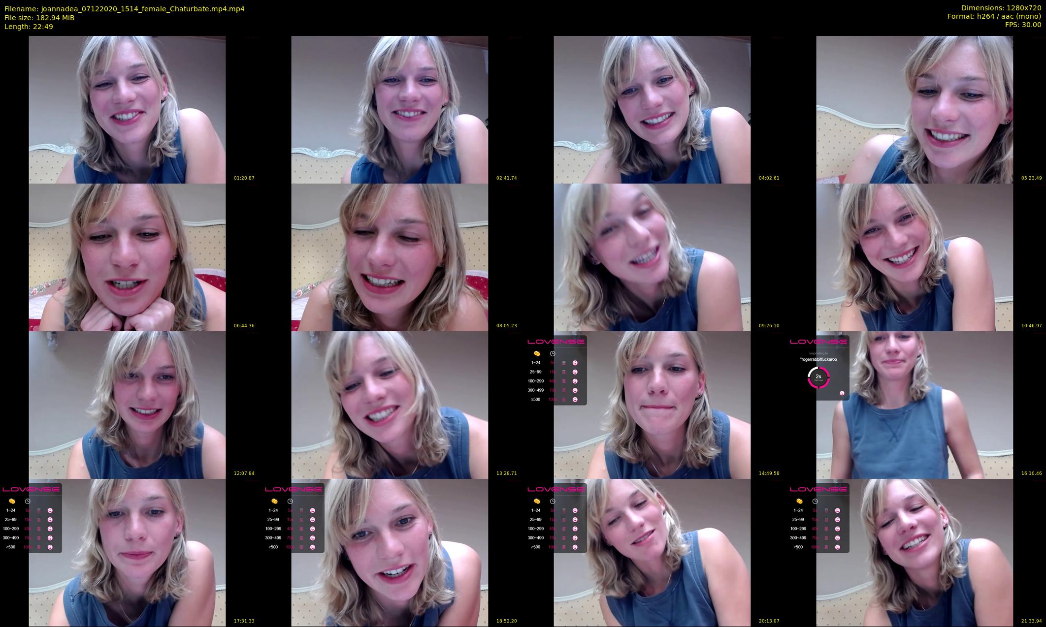 joannadea — 23 minute Chaturbate female cam show recording, 720p, Dec 7, 2020