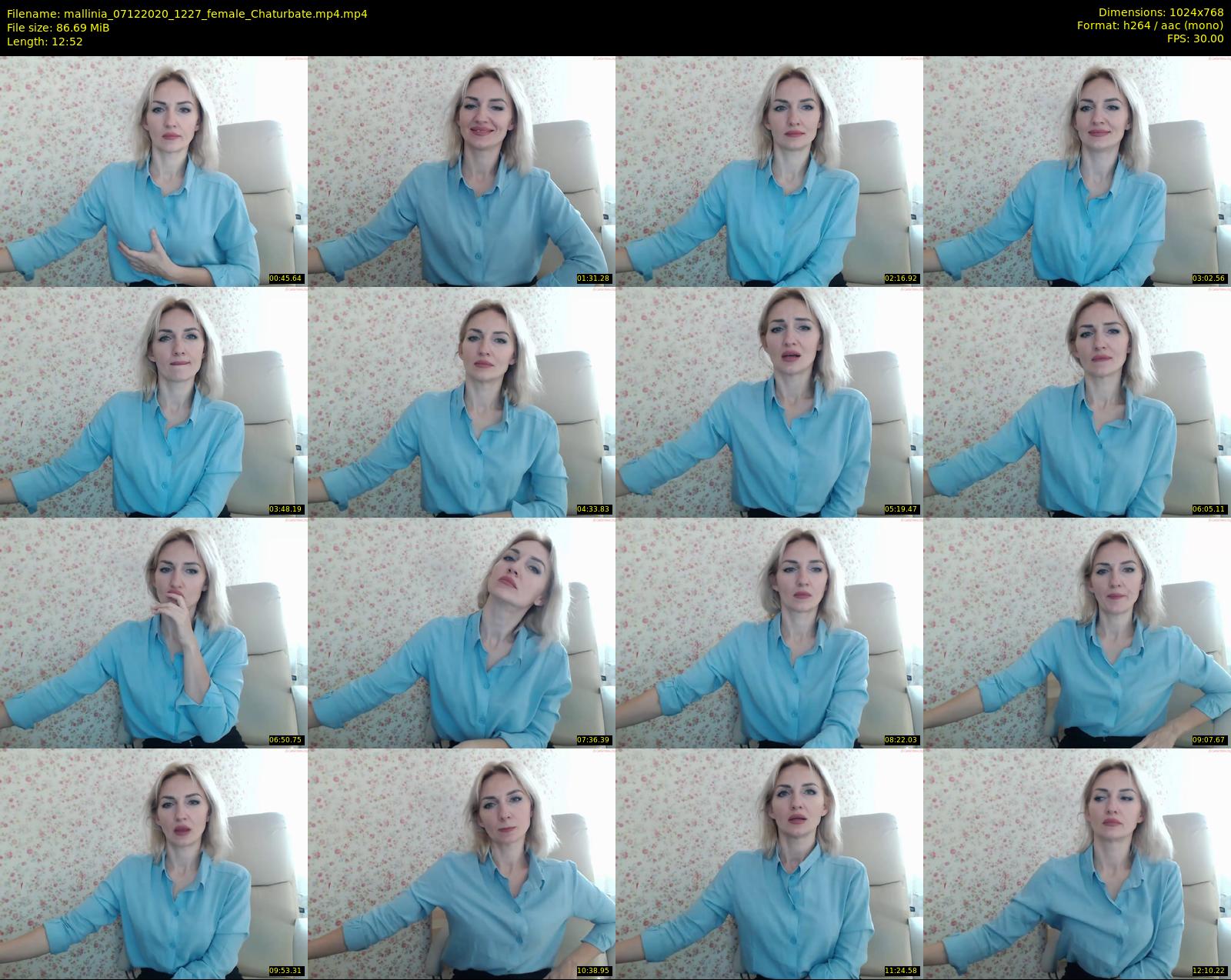 mallinia — 13 minute Chaturbate female cam show recording, 720p, Dec 7, 2020