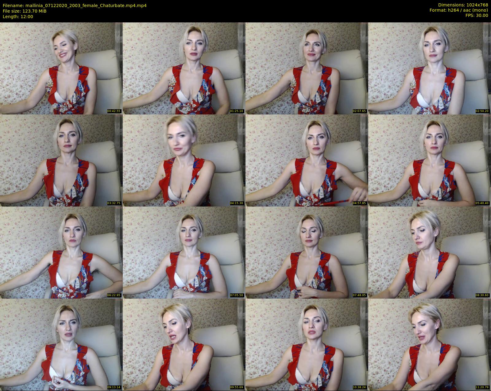 mallinia — 12 minute Chaturbate female cam show recording, 720p, Dec 7, 2020