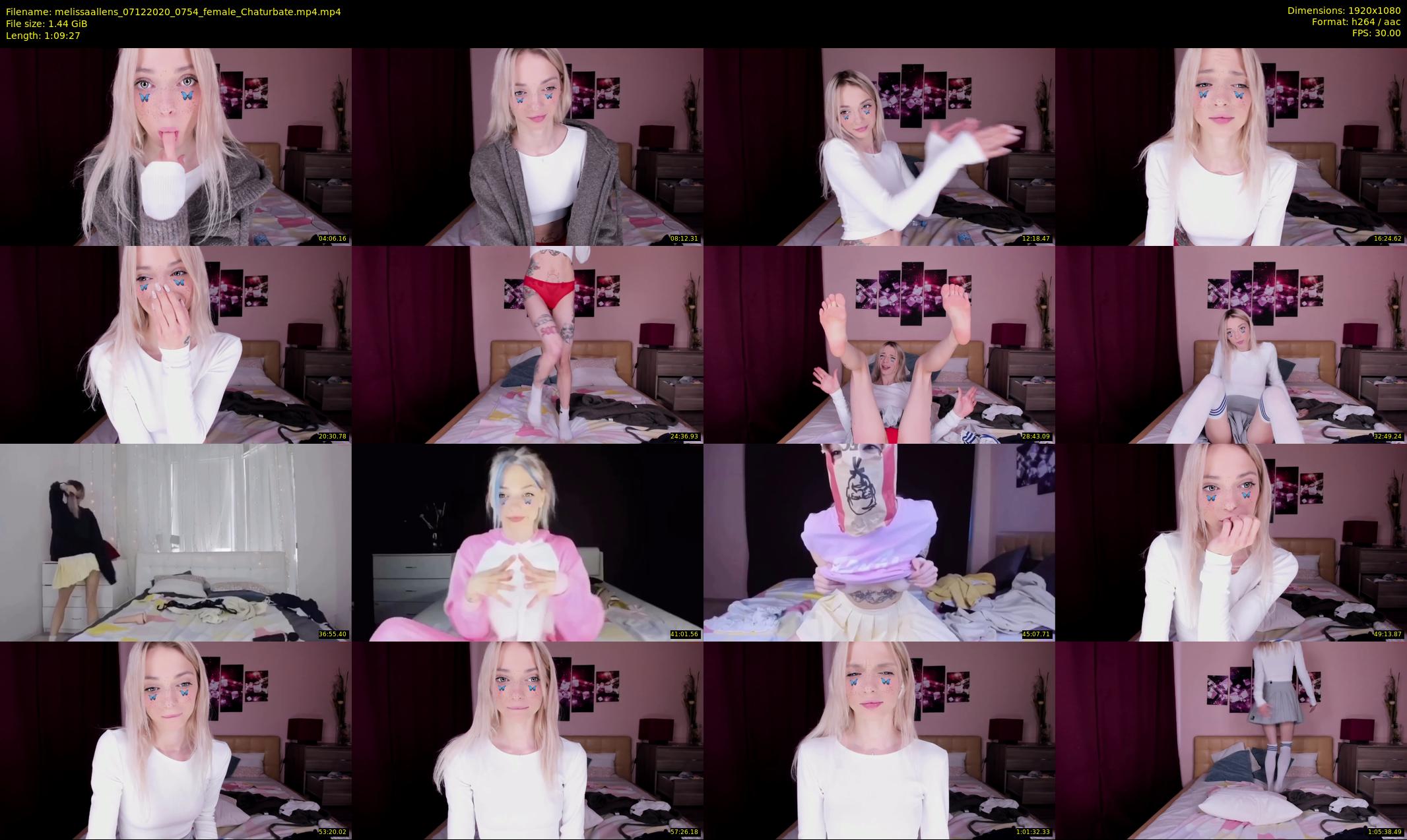 melissaallens — 70 minute Chaturbate female cam show recording, 1080p, Dec 7, 2020