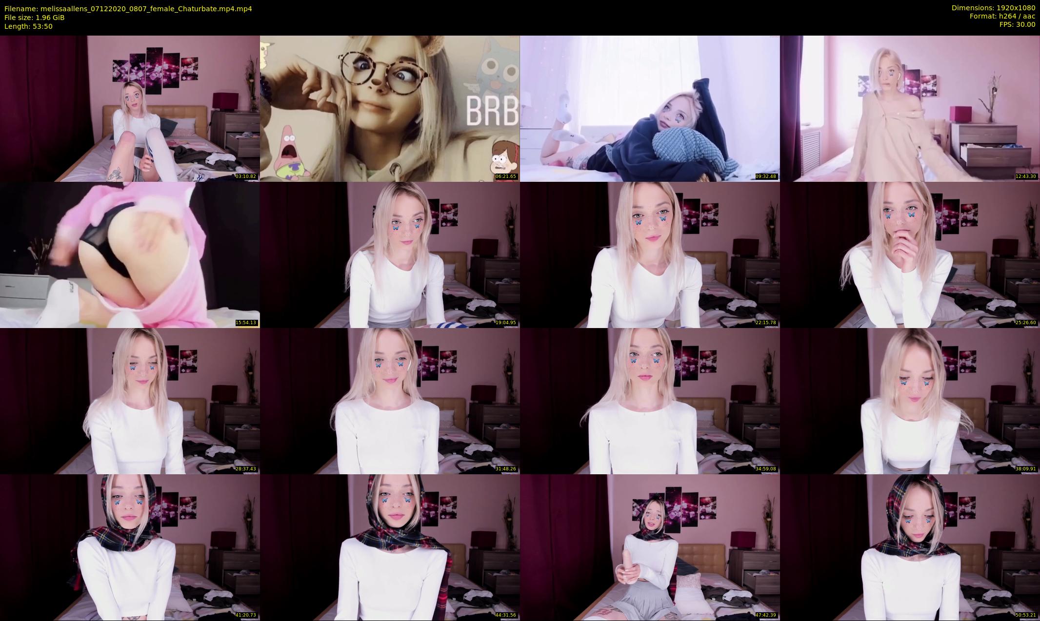 melissaallens — 54 minute Chaturbate female cam show recording, 1080p, Dec 7, 2020