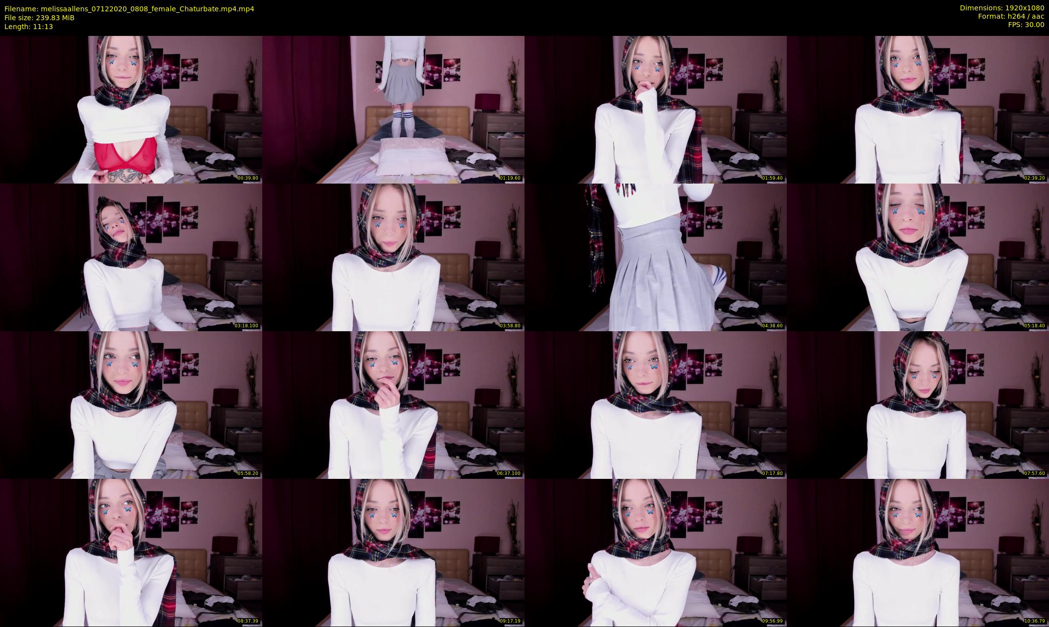 melissaallens — 12 minute Chaturbate female cam show recording, 1080p, Dec 7, 2020