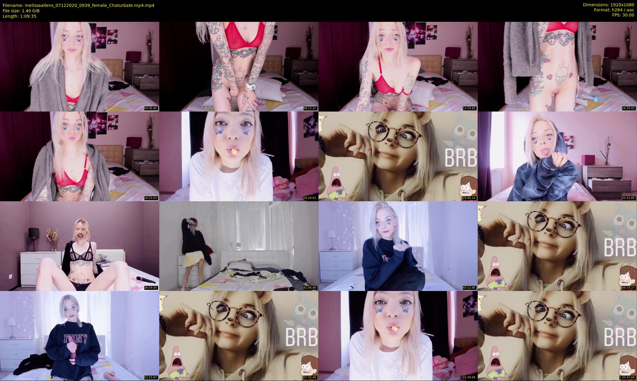 melissaallens — 70 minute Chaturbate female cam show recording, 1080p, Dec 7, 2020