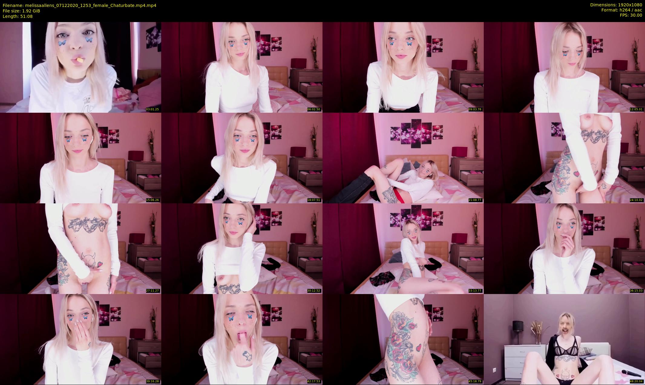 melissaallens — 52 minute Chaturbate female cam show recording, 1080p, Dec 7, 2020