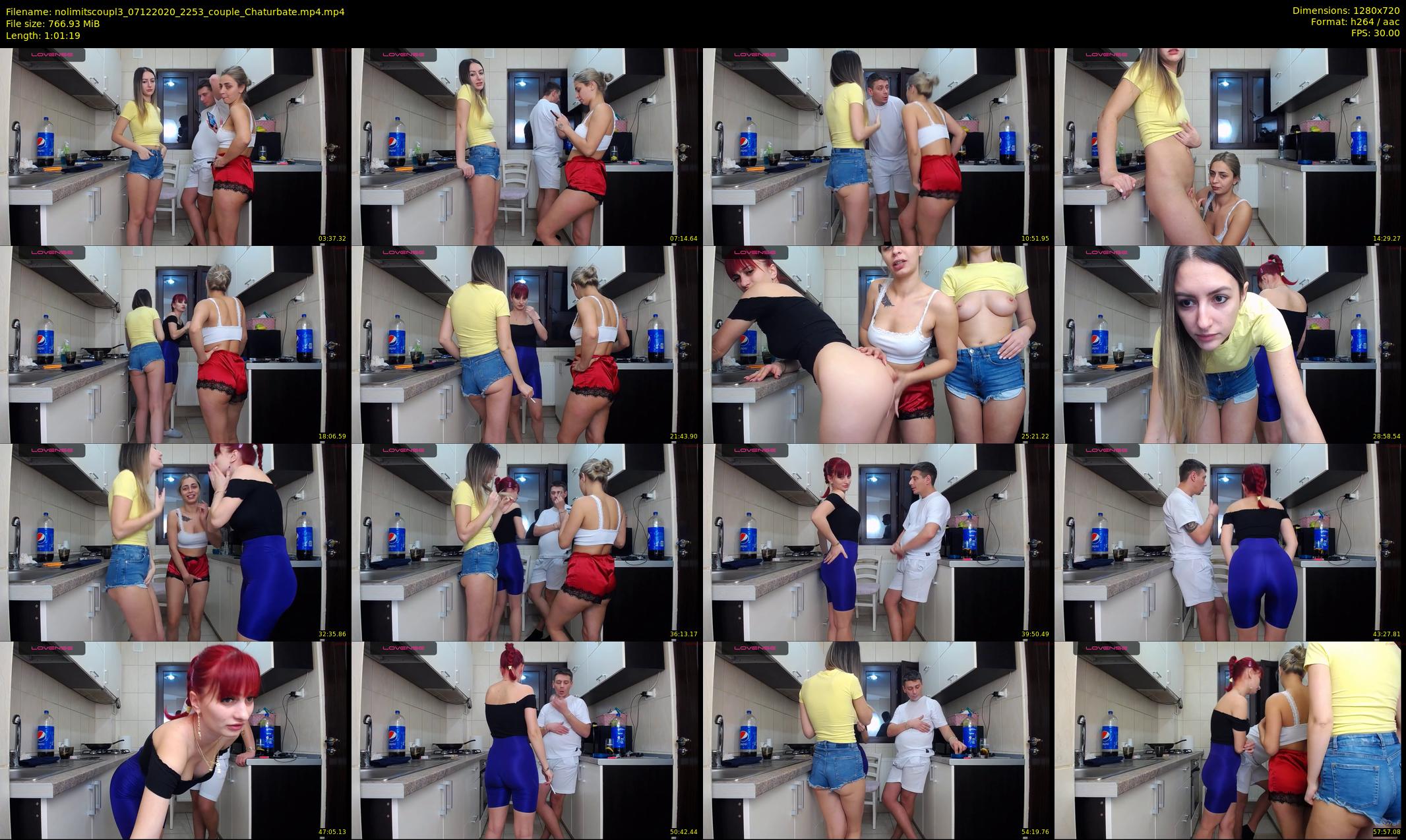 nolimitscoupl3 — 62 minute Chaturbate couple cam show recording, 720p, Dec 7, 2020