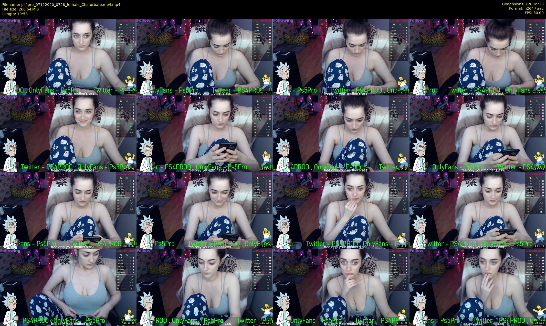 ps4pro — 20 minute Chaturbate female cam show recording, 720p, Dec 7, 2020