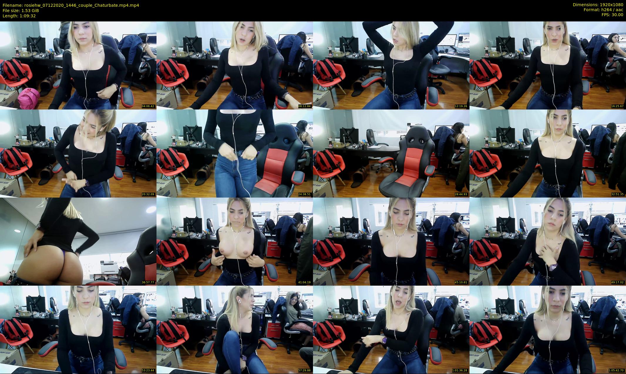 rosiehw — 70 minute Chaturbate couple cam show recording, 1080p, Dec 7, 2020