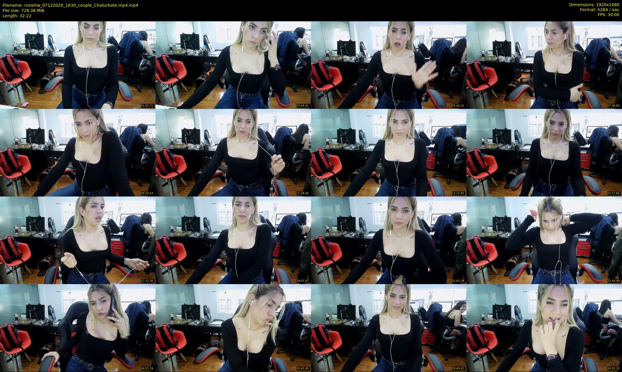 rosiehw — 33 minute Chaturbate couple cam show recording, 1080p, Dec 7, 2020