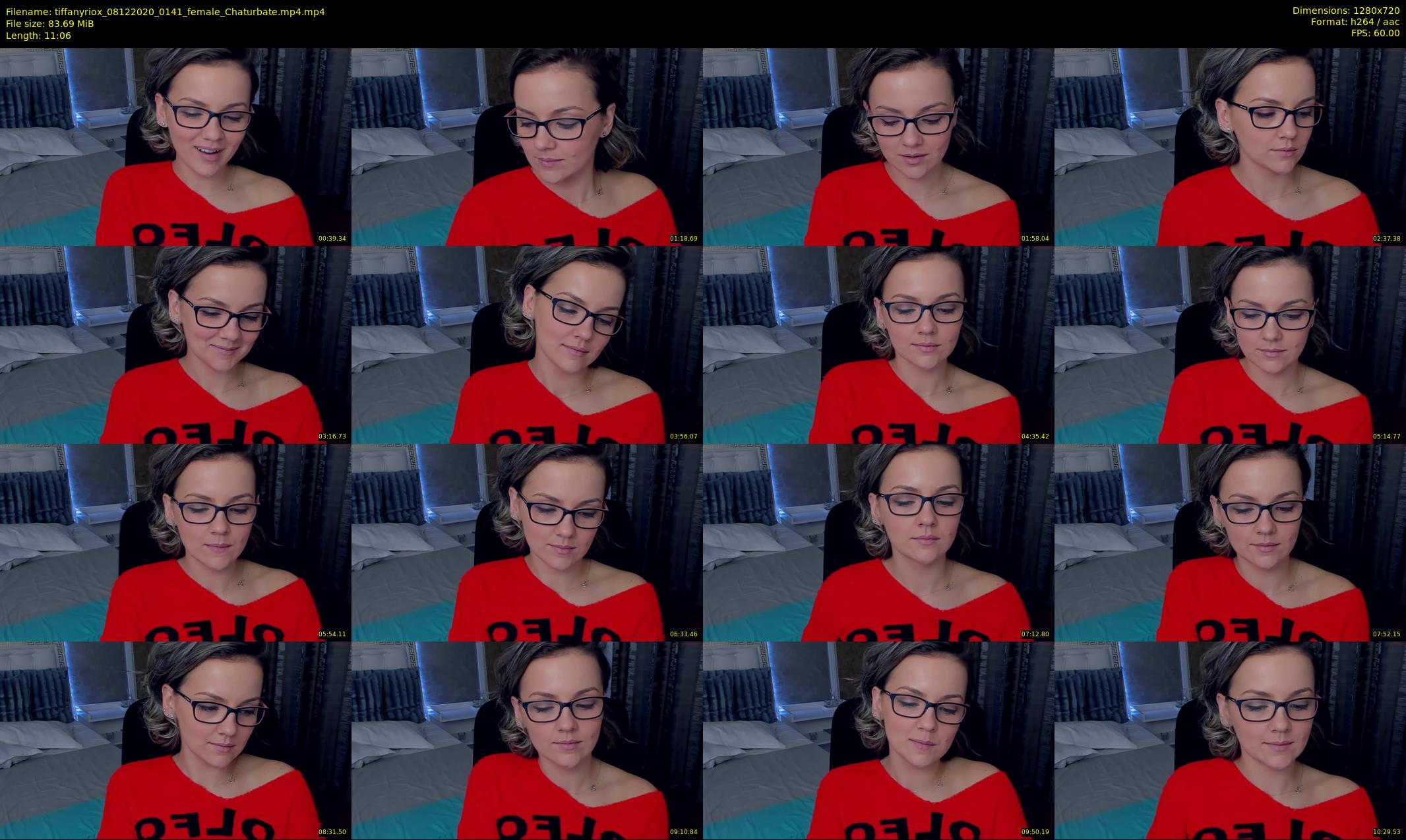 tiffanyriox — 12 minute Chaturbate female cam show recording, 720p, Dec 8, 2020