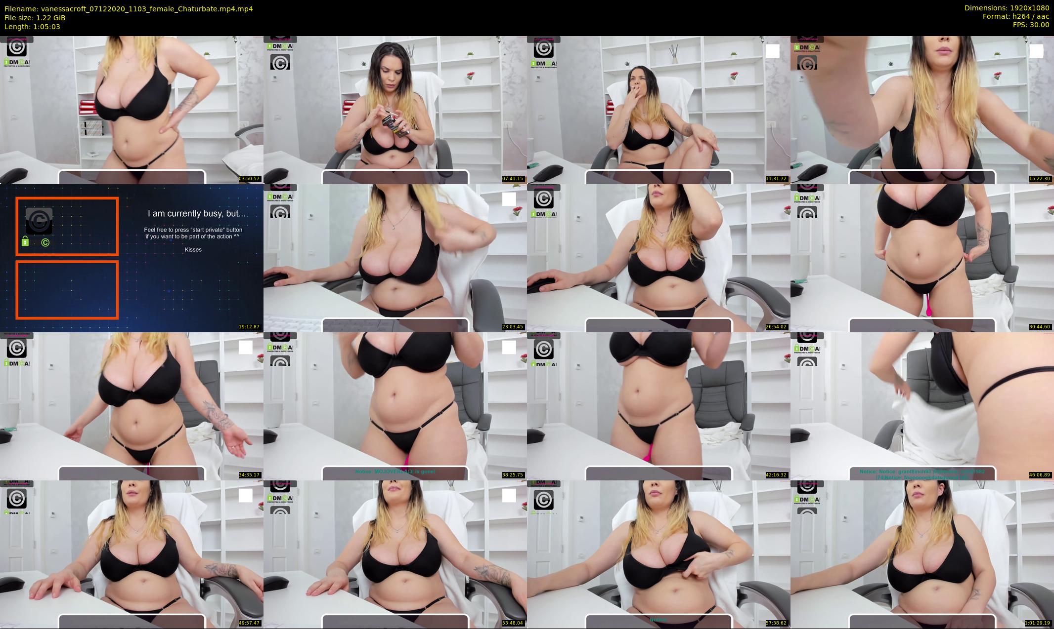 vanessacroft — 66 minute Chaturbate female cam show recording, 1080p, Dec 7, 2020
