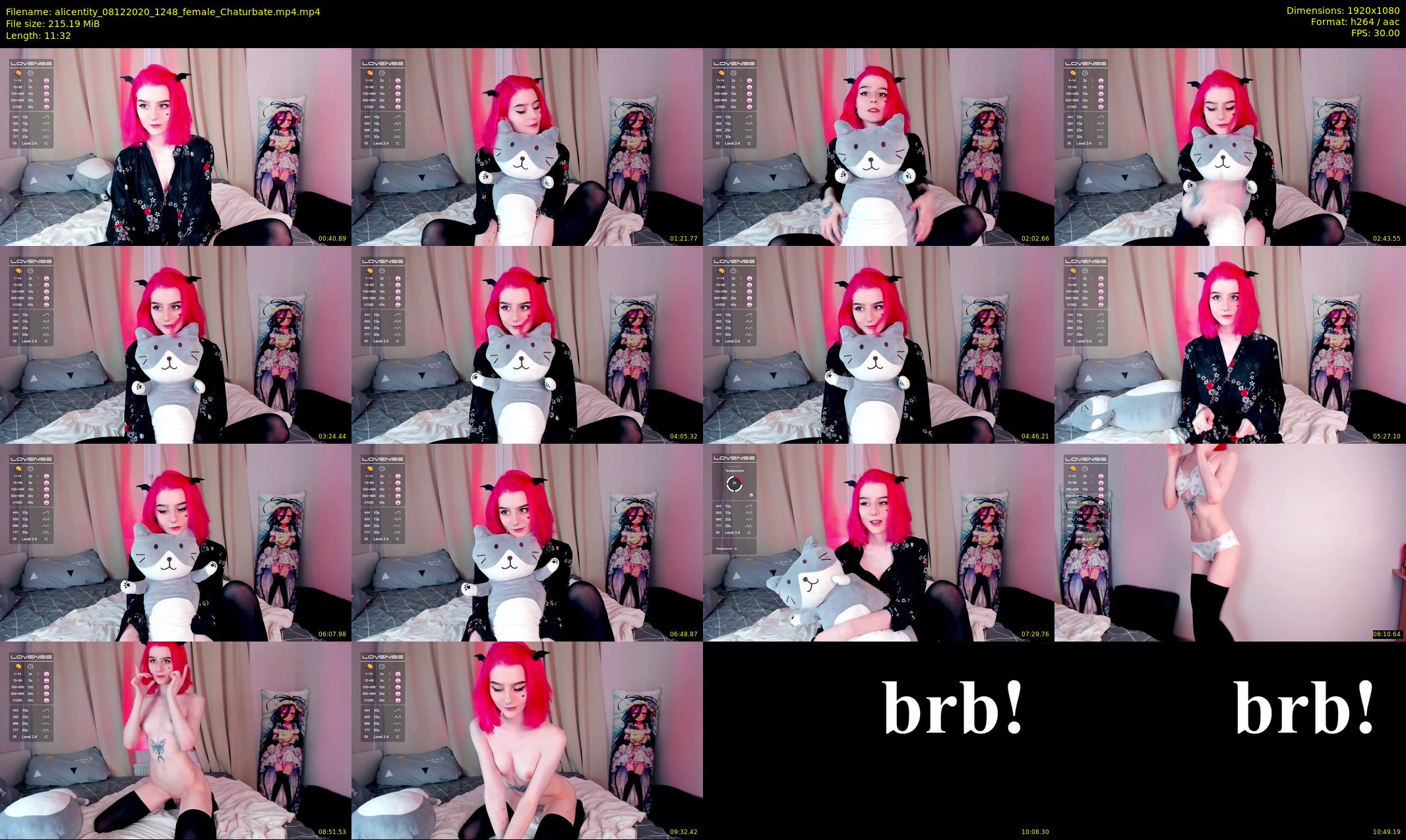 alicentity — 12 minute Chaturbate female cam show recording, 1080p, Dec 8, 2020