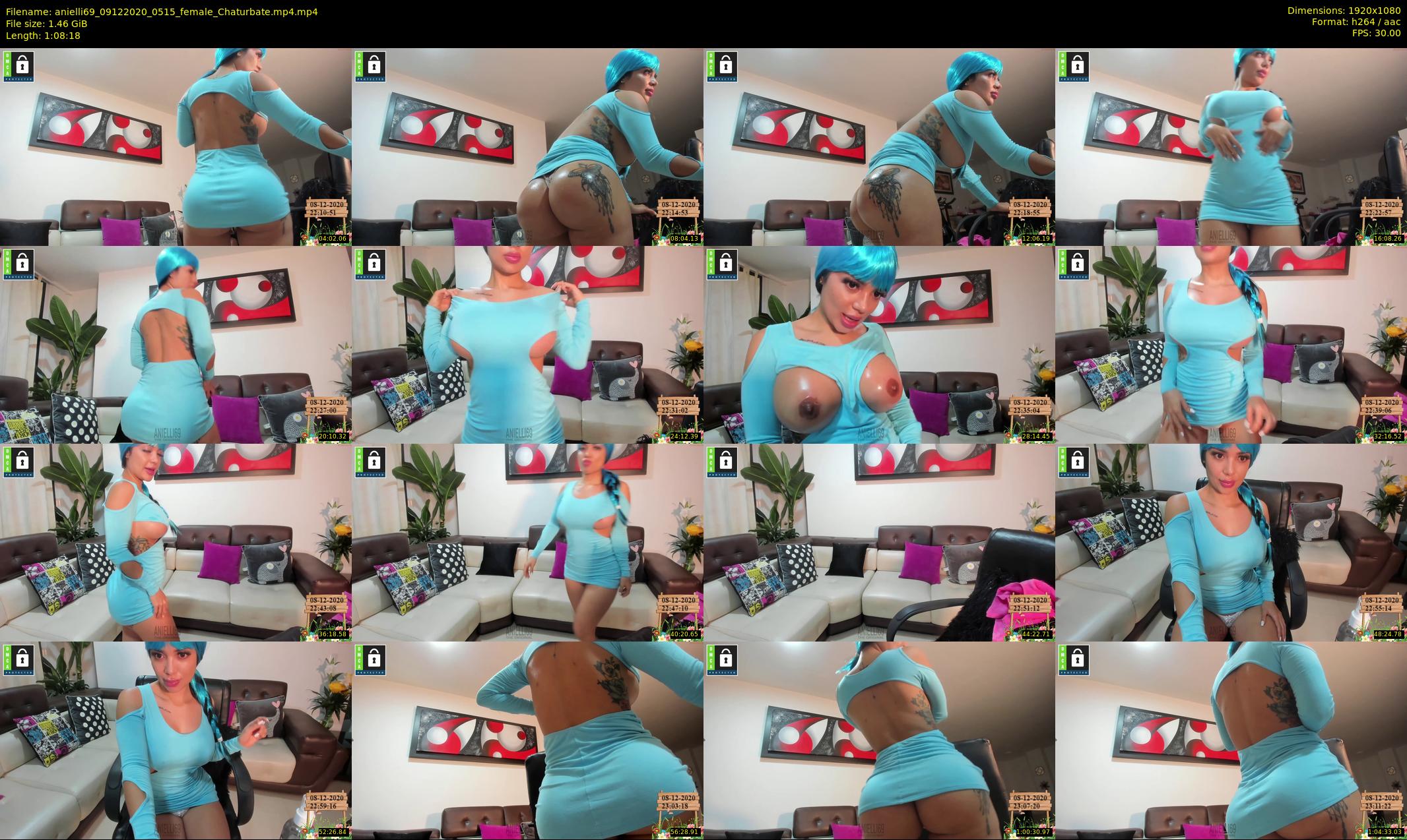 anielli69 — 69 minute Chaturbate female cam show recording, 1080p, Dec 9, 2020