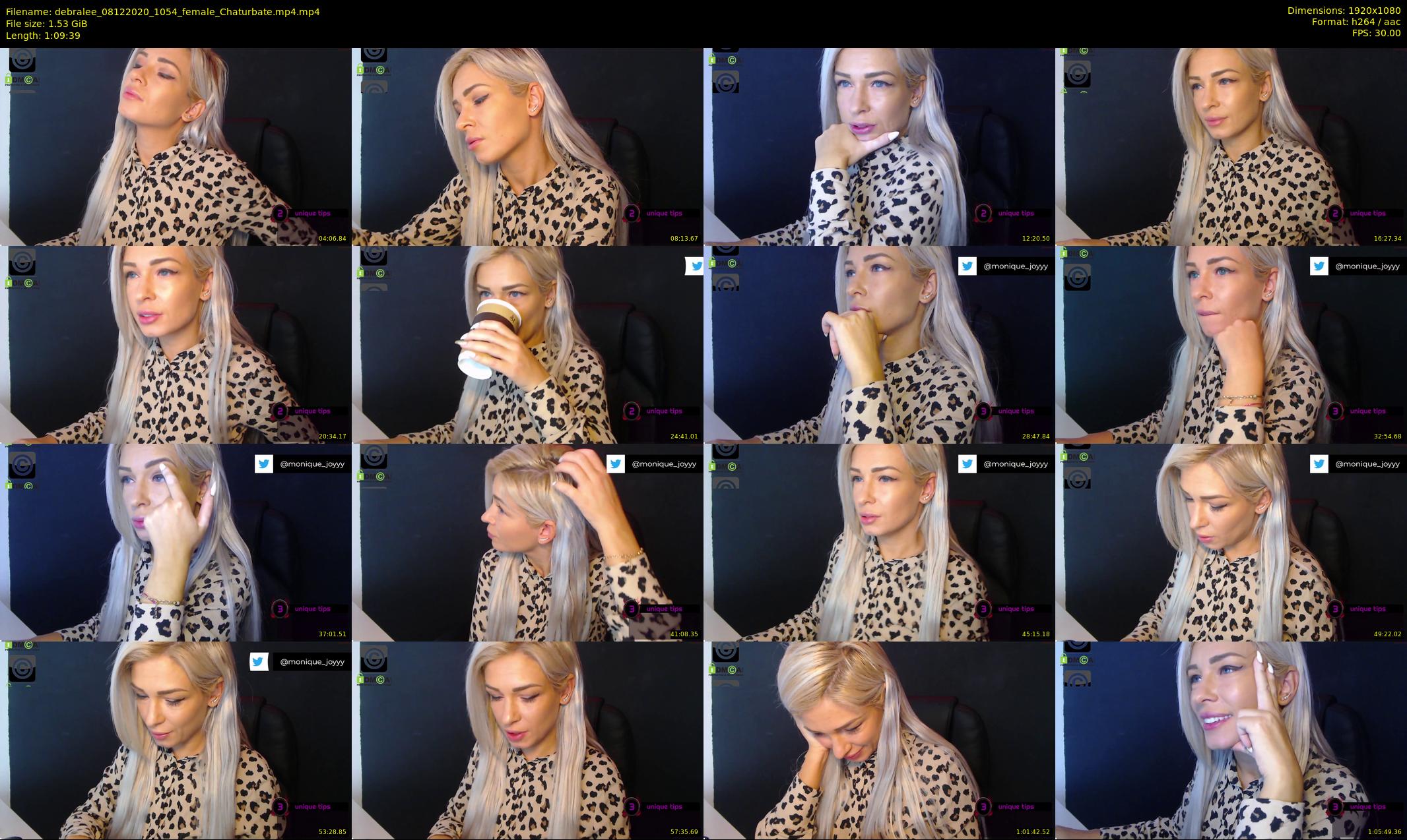 debralee — 70 minute Chaturbate female cam show recording, 1080p, Dec 8, 2020