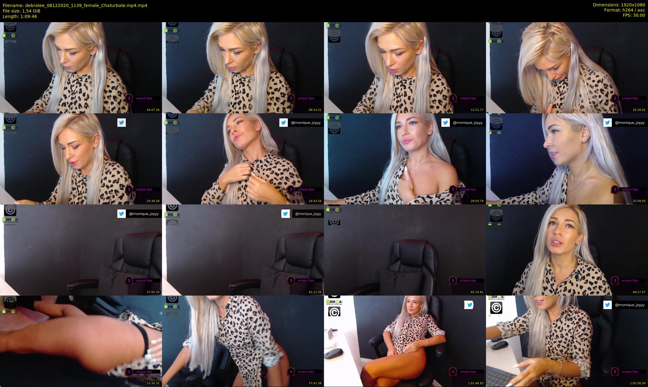 debralee — 70 minute Chaturbate female cam show recording, 1080p, Dec 8, 2020