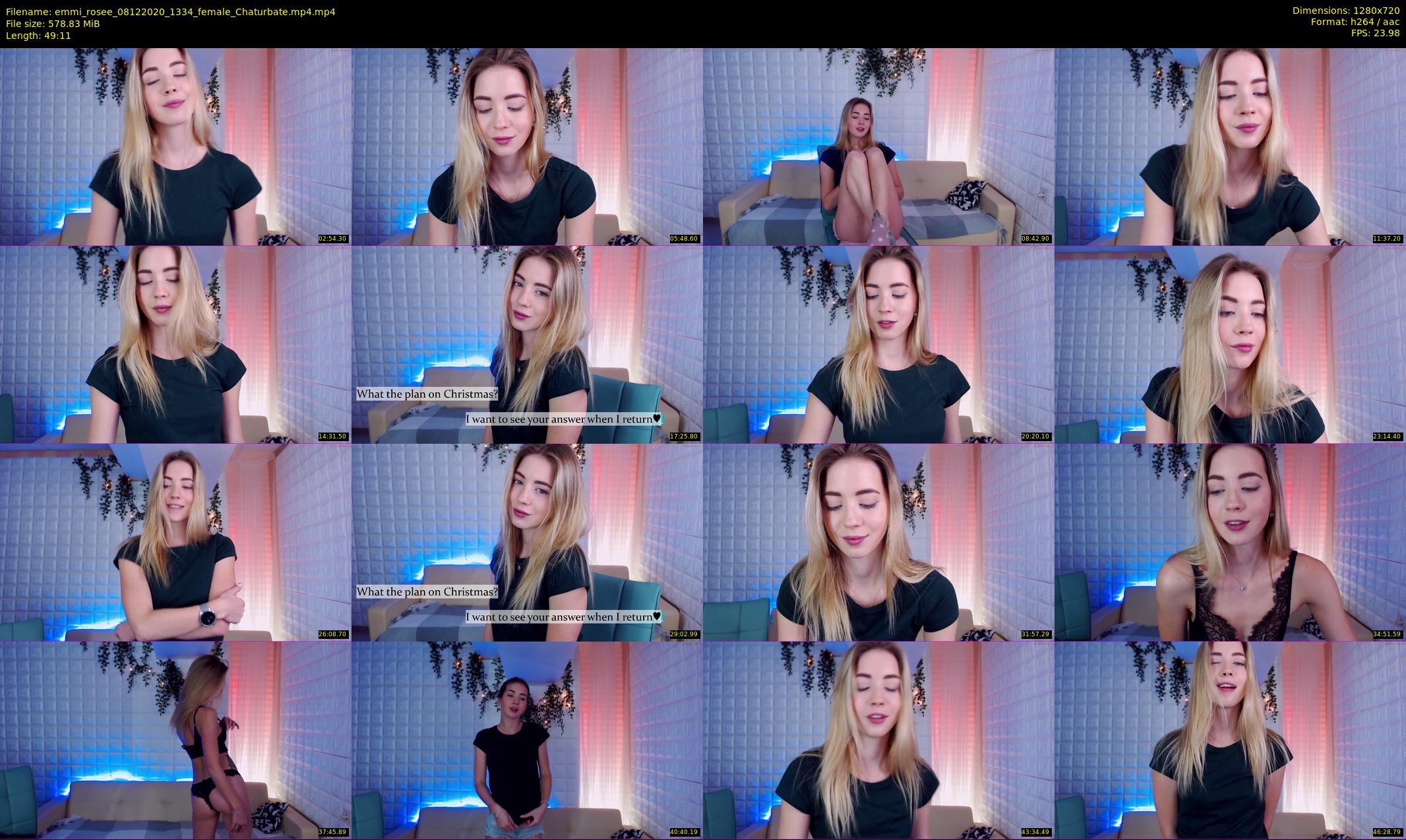 emmi_rosee — 50 minute Chaturbate female cam show recording, 720p, Dec 8, 2020