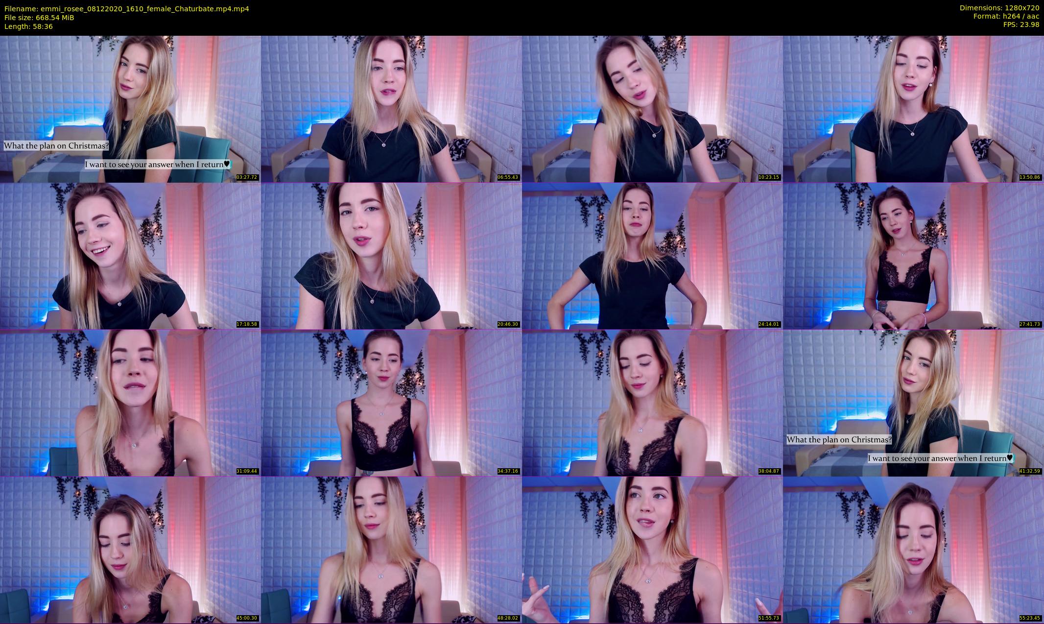emmi_rosee — 59 minute Chaturbate female cam show recording, 720p, Dec 8, 2020