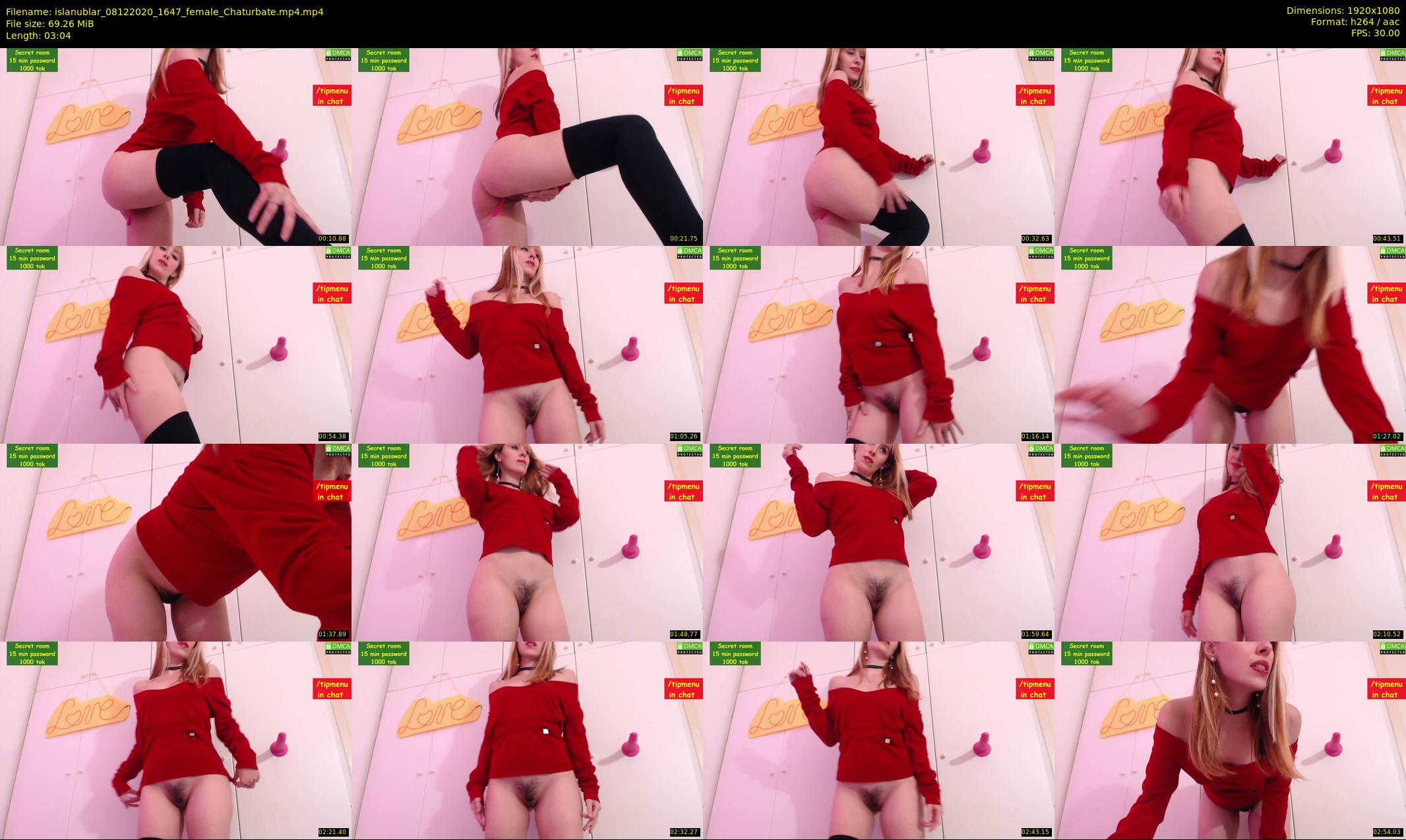 islanublar — 4 minute Chaturbate female cam show recording, 1080p, Dec 8, 2020