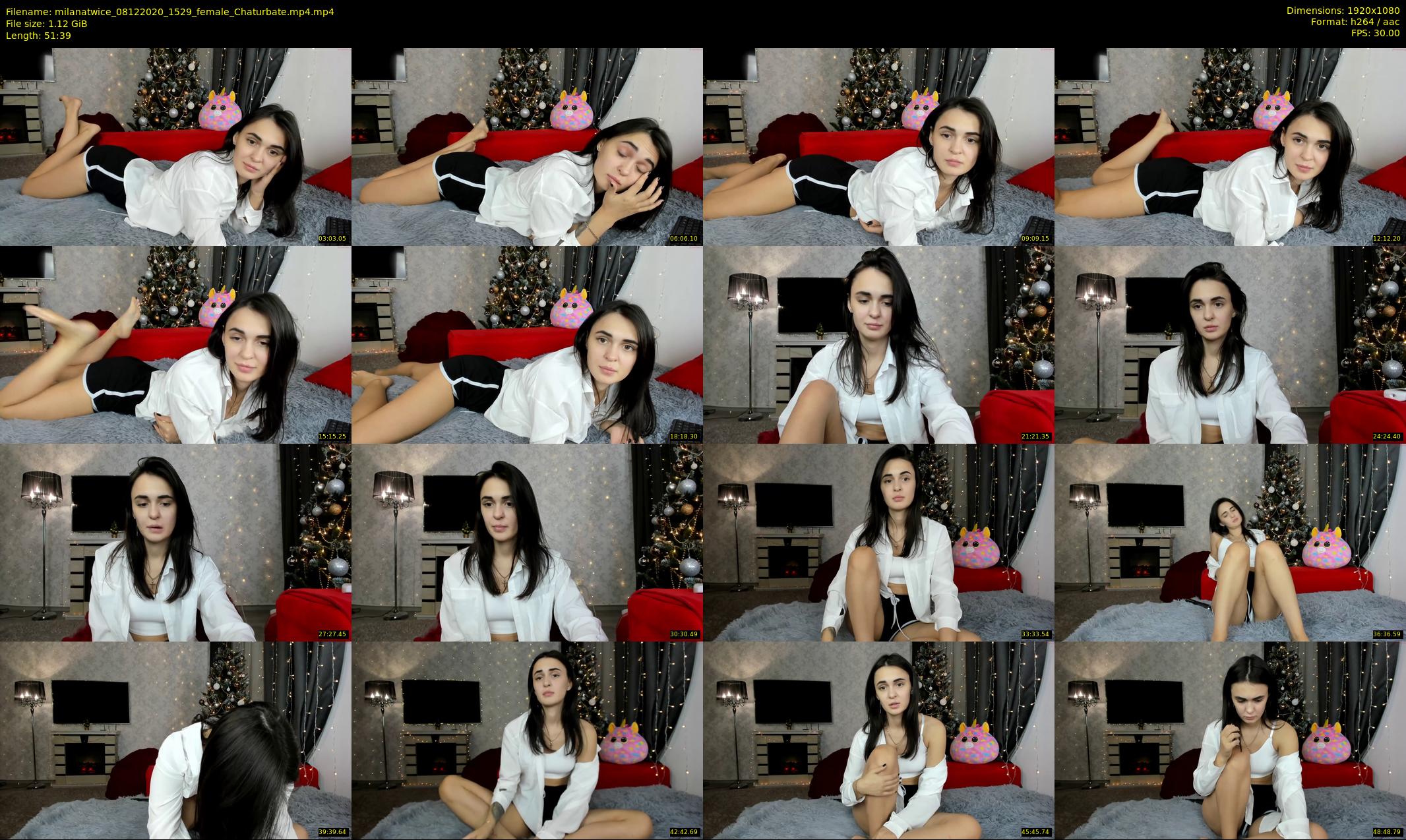 milanatwice — 52 minute Chaturbate female cam show recording, 1080p, Dec 8, 2020