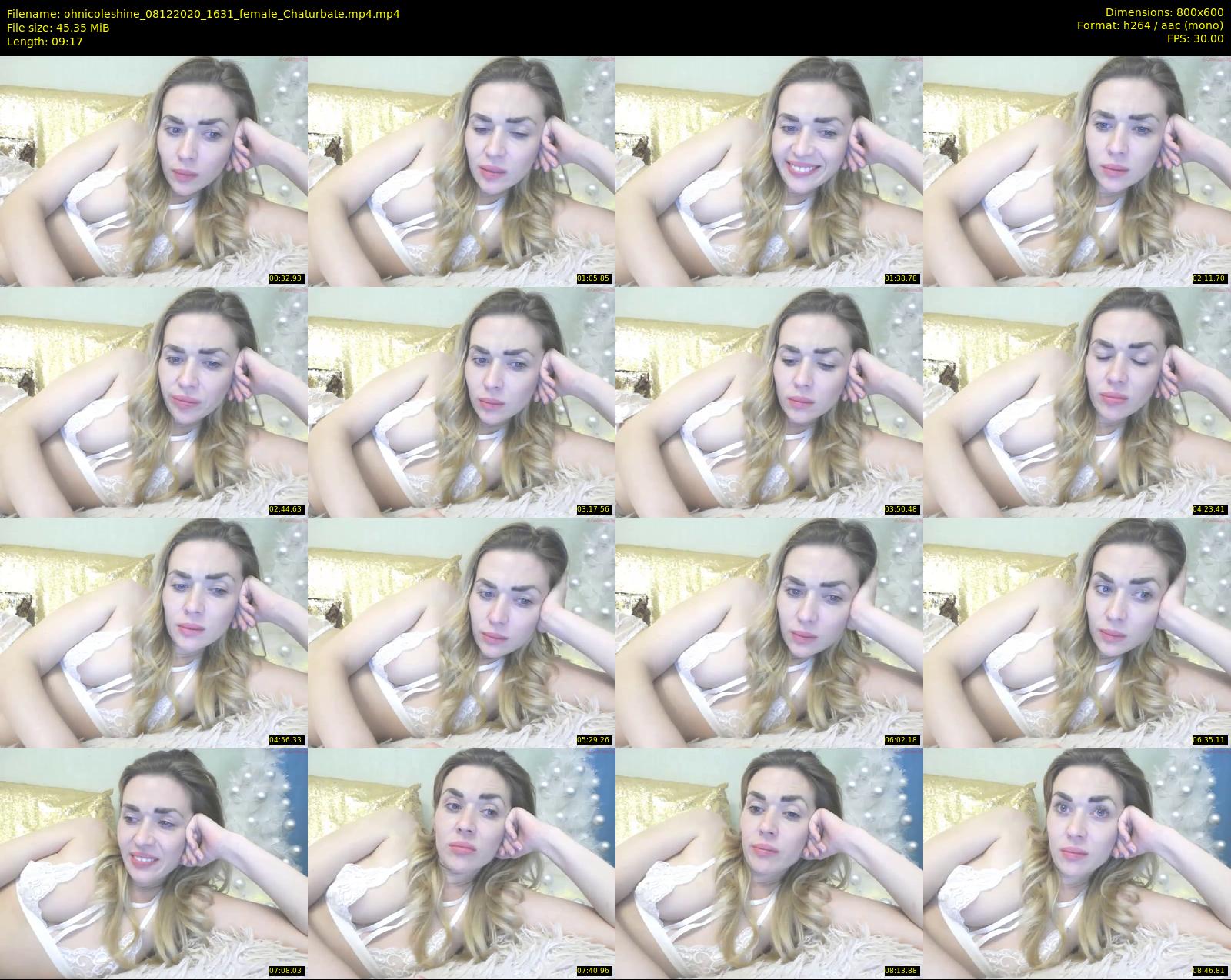 ohnicoleshine — 10 minute Chaturbate female cam show recording, 480p, Dec 8, 2020