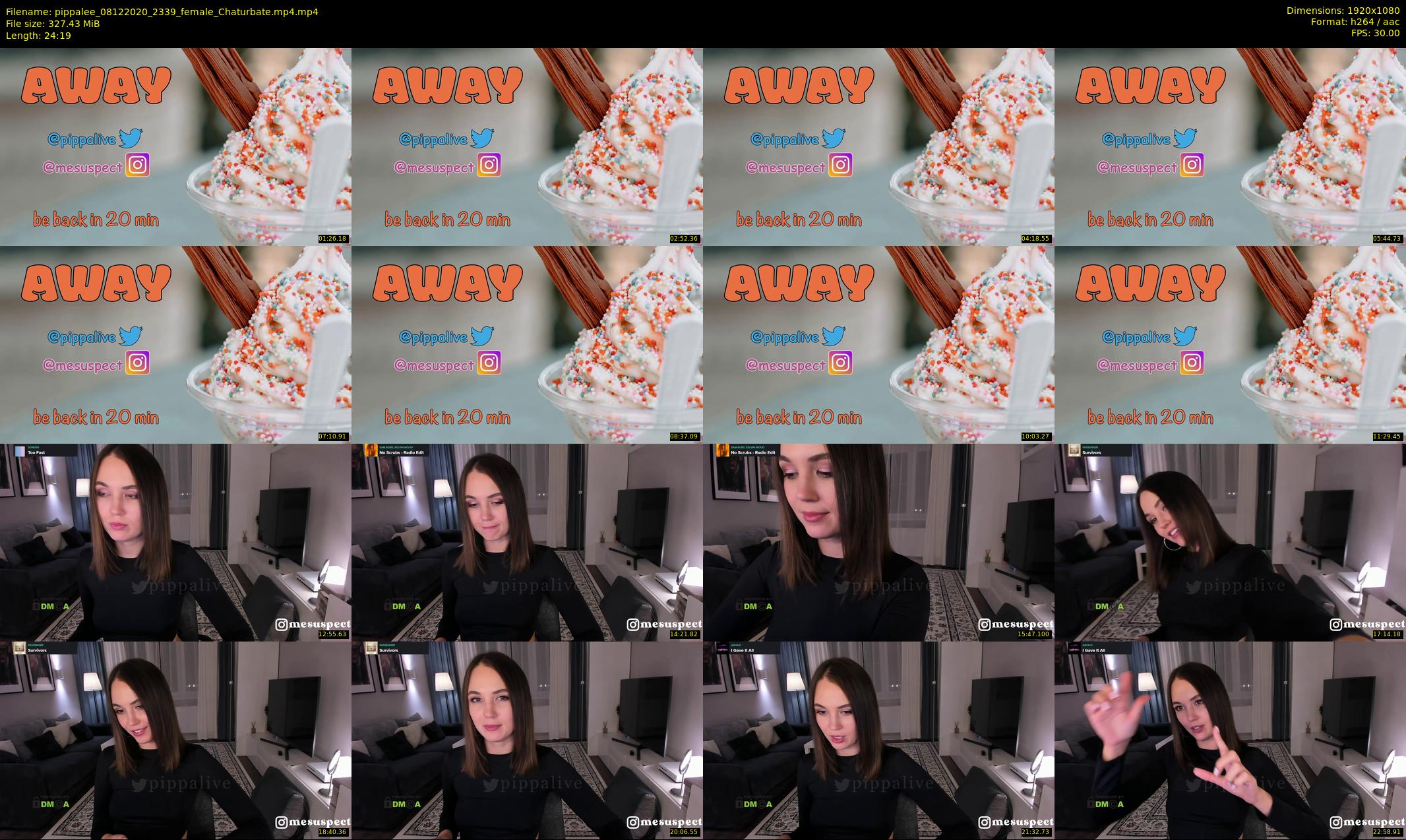 pippalee — 25 minute Chaturbate female cam show recording, 1080p, Dec 8, 2020